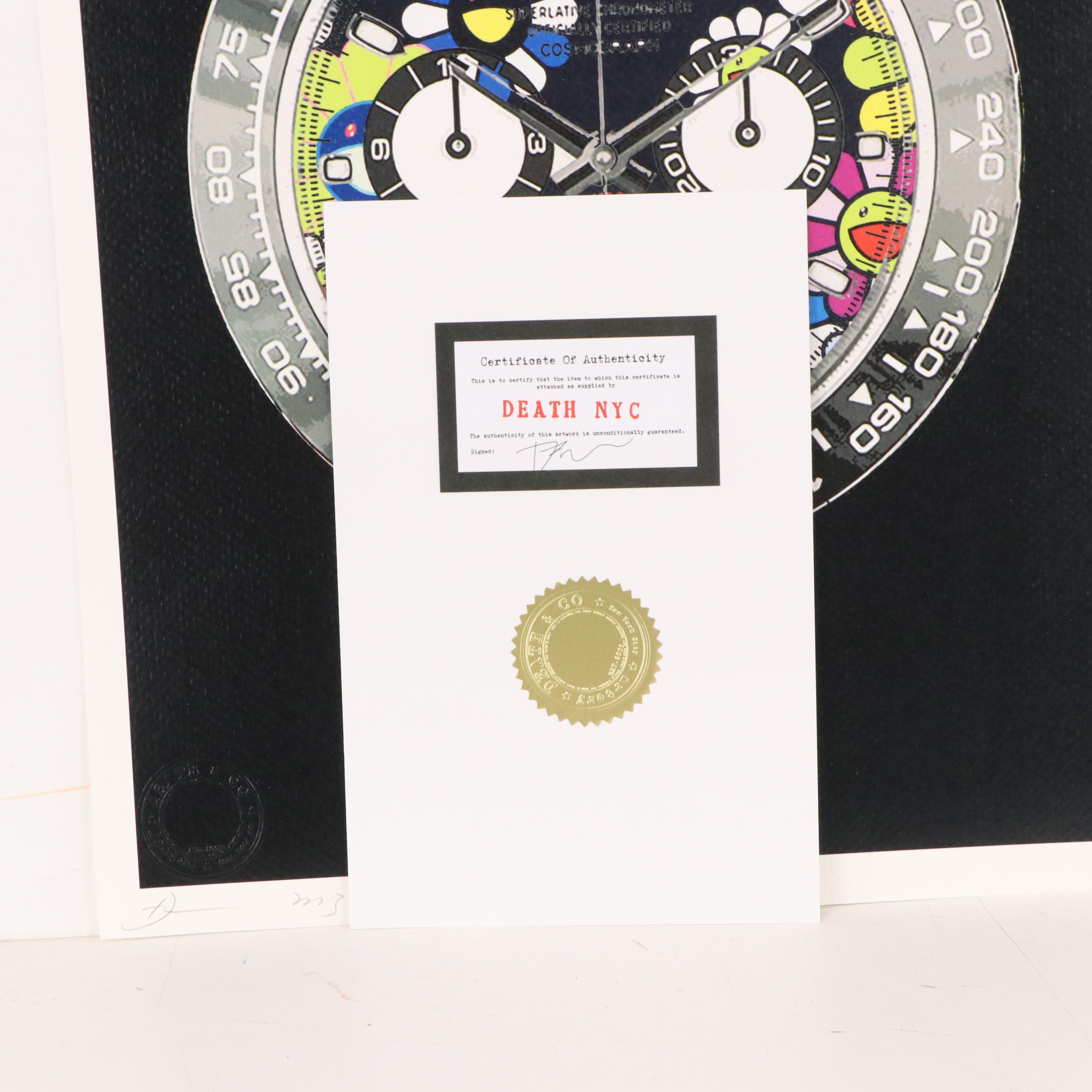 Death NYC Graphic Digital Print Murakami x Rolex, 21st Century