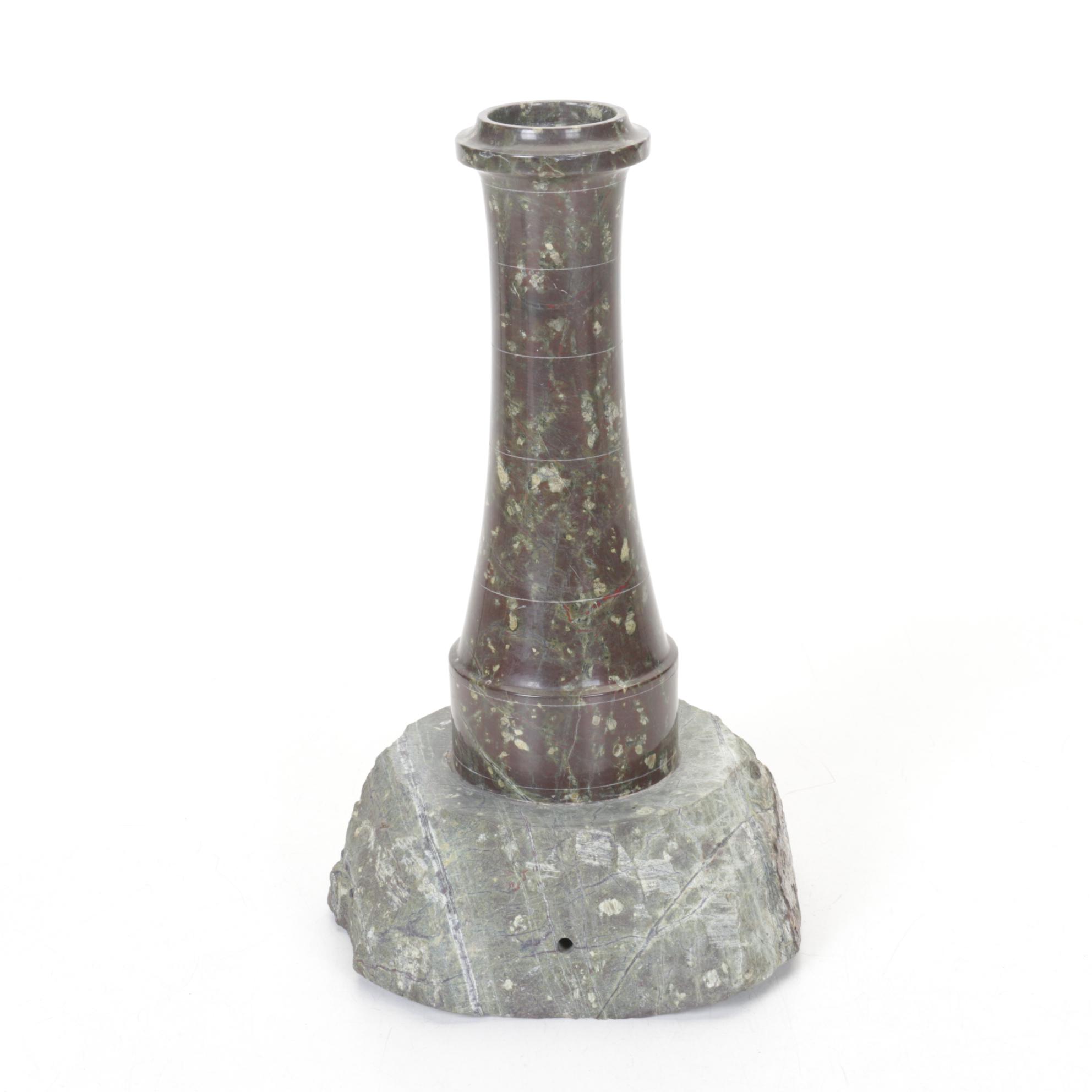 Natural & Polished Marble Lighthouse Candle Holder & Sculpture