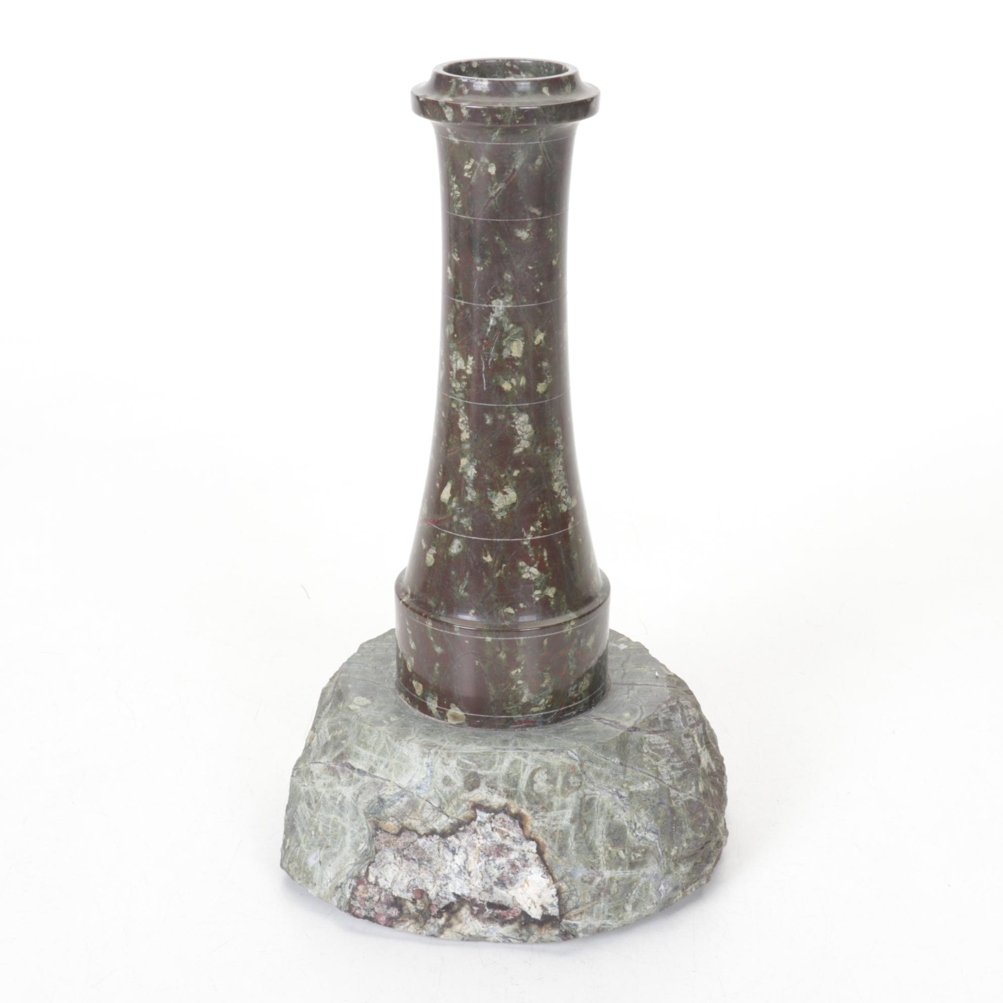 Natural & Polished Marble Lighthouse Candle Holder & Sculpture