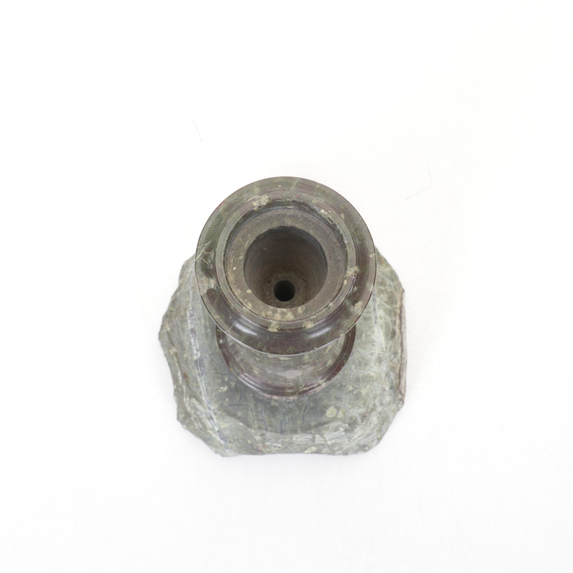 Natural & Polished Marble Lighthouse Candle Holder & Sculpture