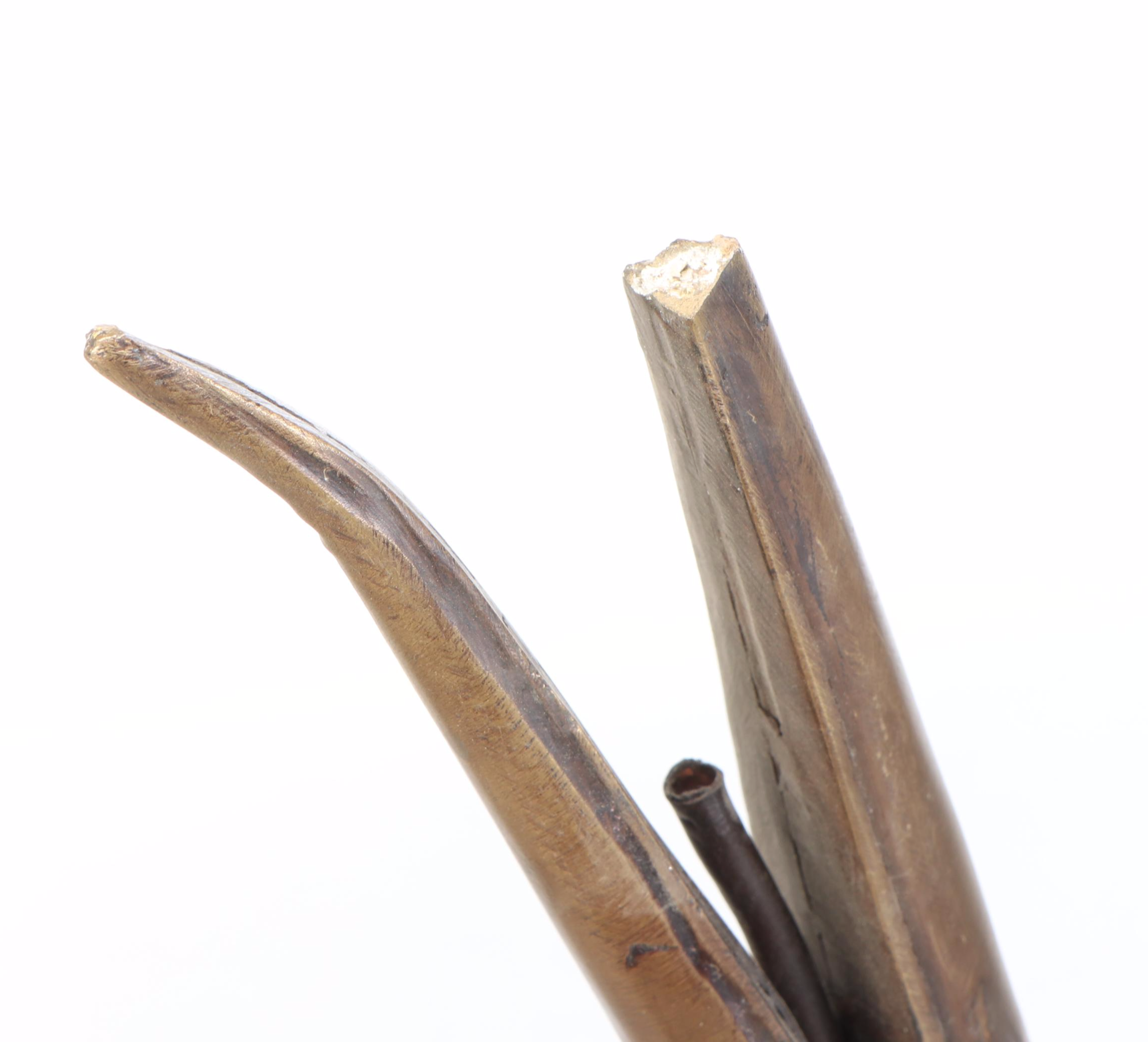 Life-Sized Patinated Cast Brass Heron Sculptures