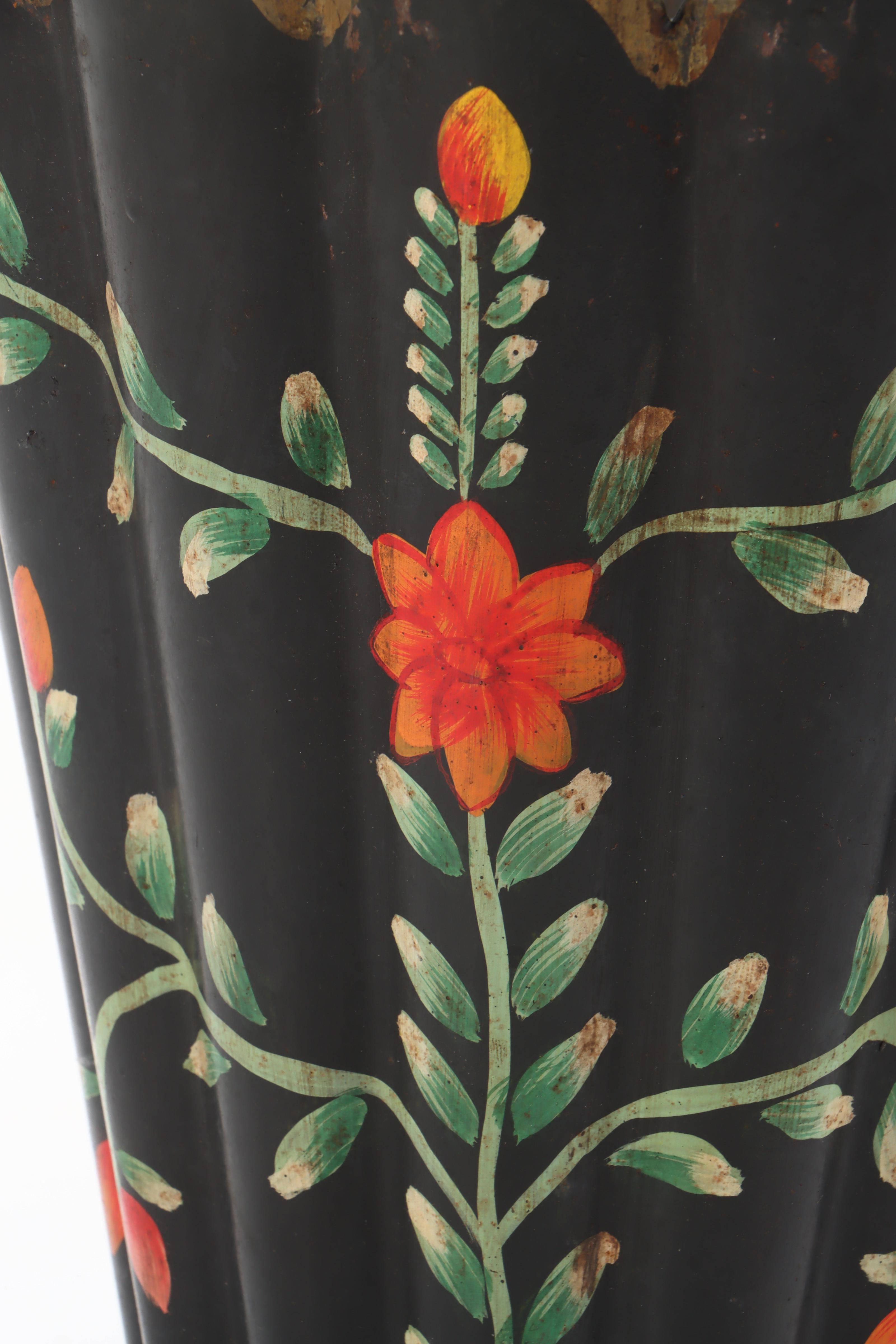 Victorian Style Toleware Footed Planter, 20th Century