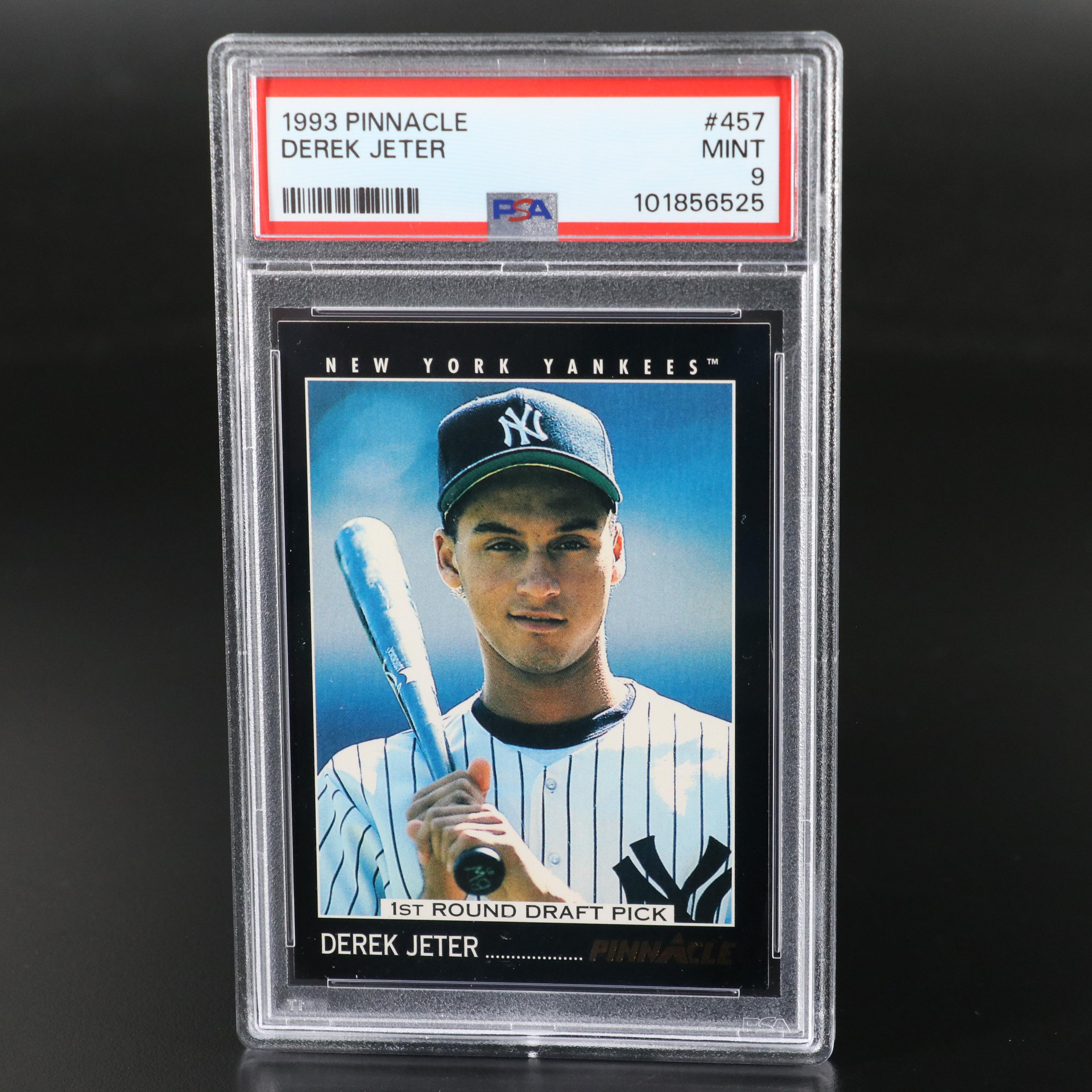 1993 Pinnacle Derek Jeter New York Yankees Rookie Card Graded PSA 9