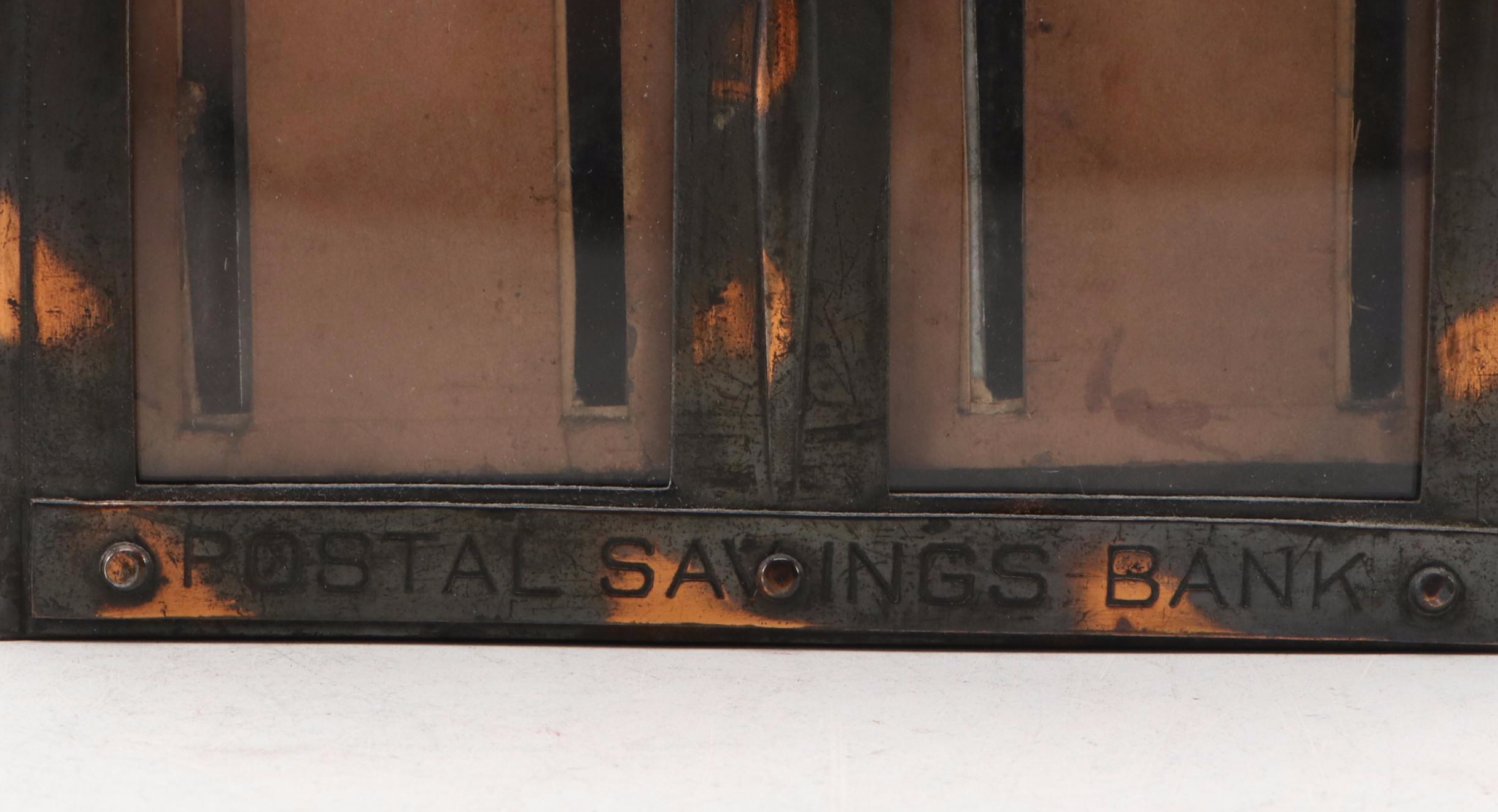 Pressed Steel U.S. Mail Box "Postal Savings Bank" Sorting Coin Bank, c. 1902