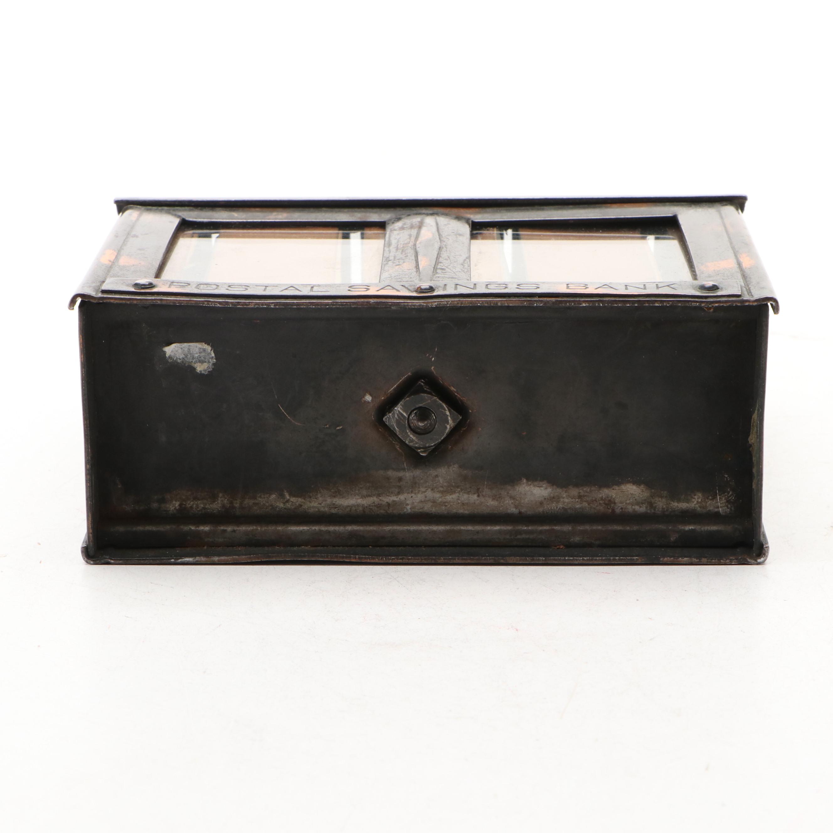 Pressed Steel U.S. Mail Box "Postal Savings Bank" Sorting Coin Bank, c. 1902