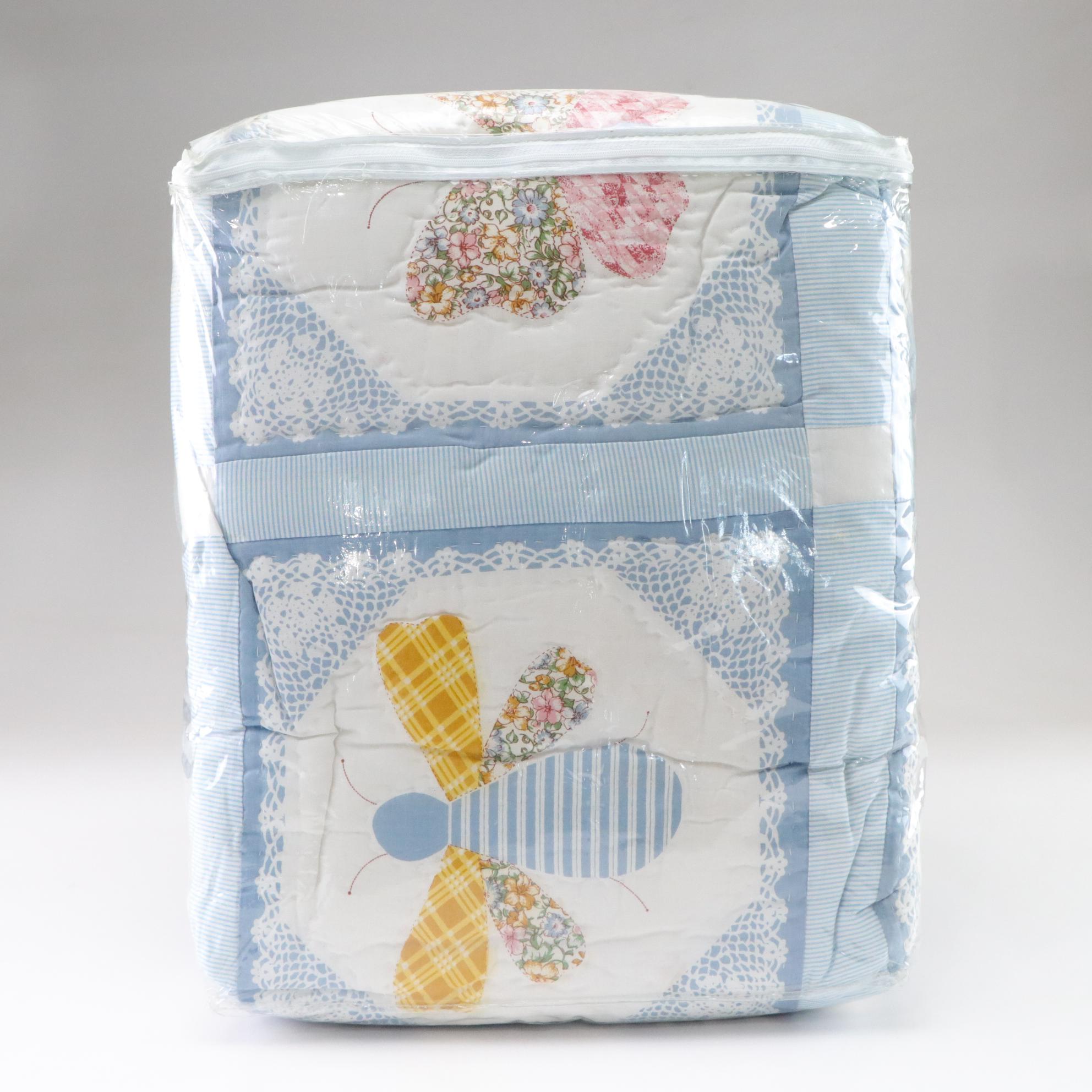 King Sized "Country Butterfly" Quilt & Pillow Shams with More