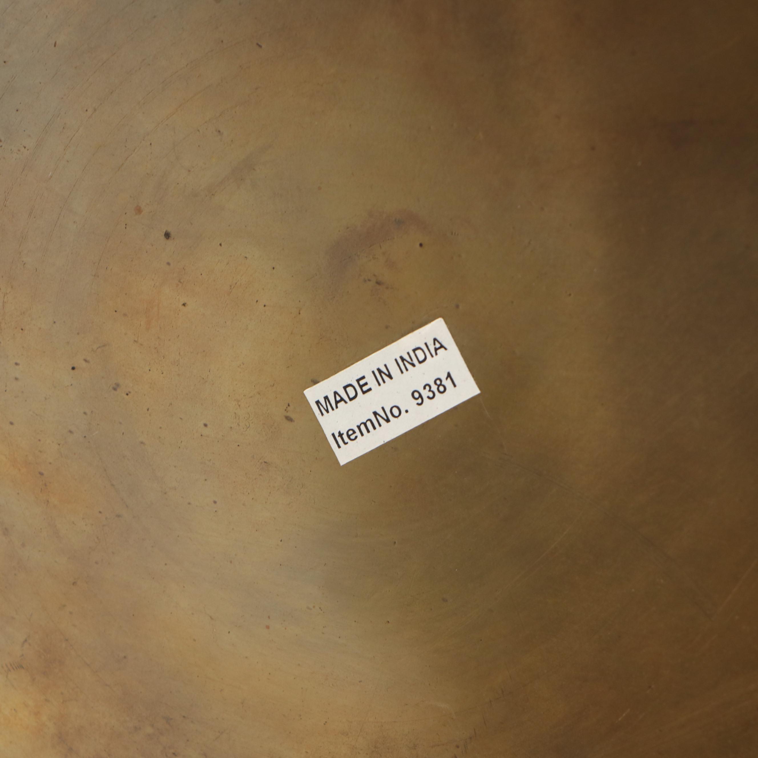 Georgian Style Brass and Copper Four Bottle Wine Chiller with Decoupage Decanter