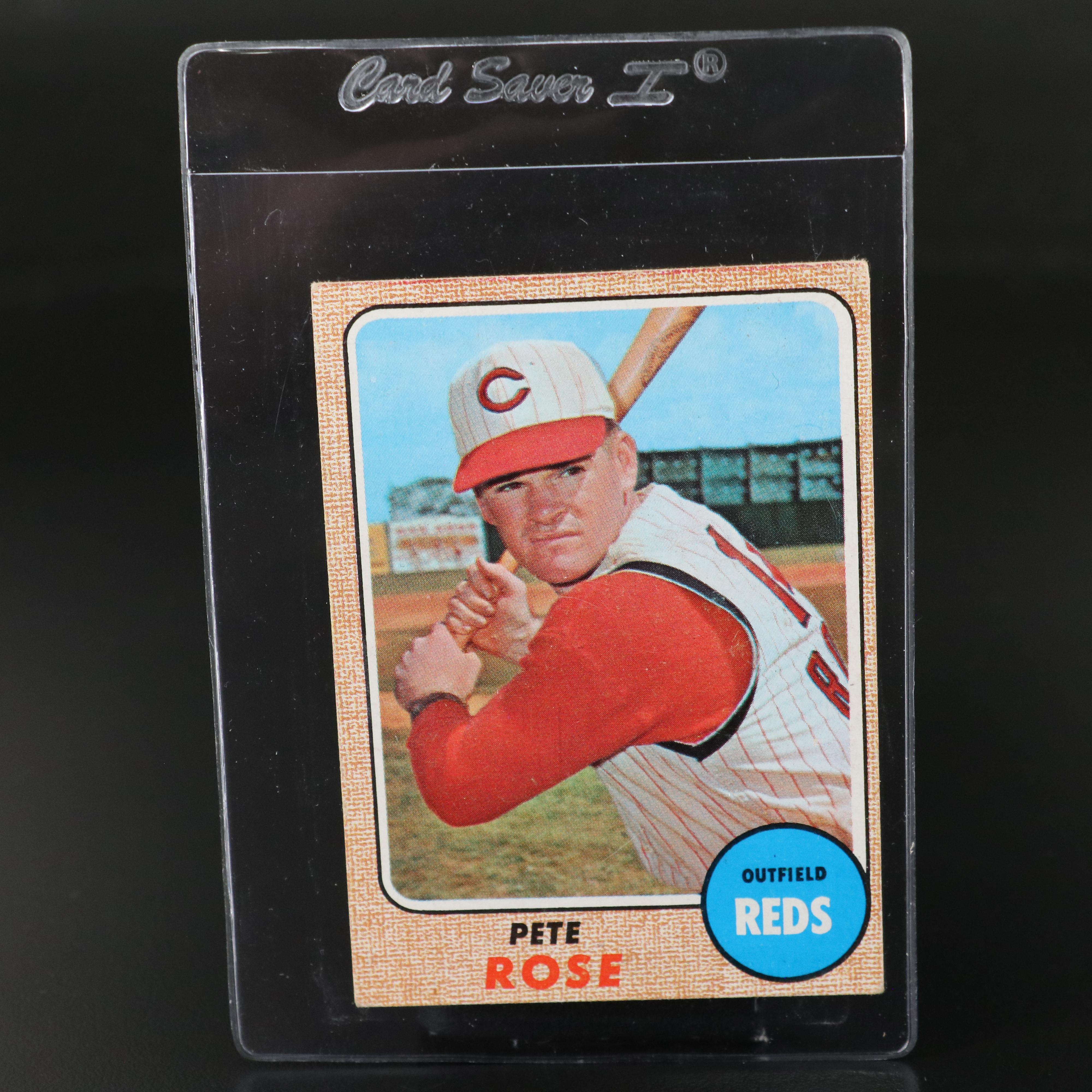 1968 Topps Pete Rose Cincinnati Reds Baseball Card