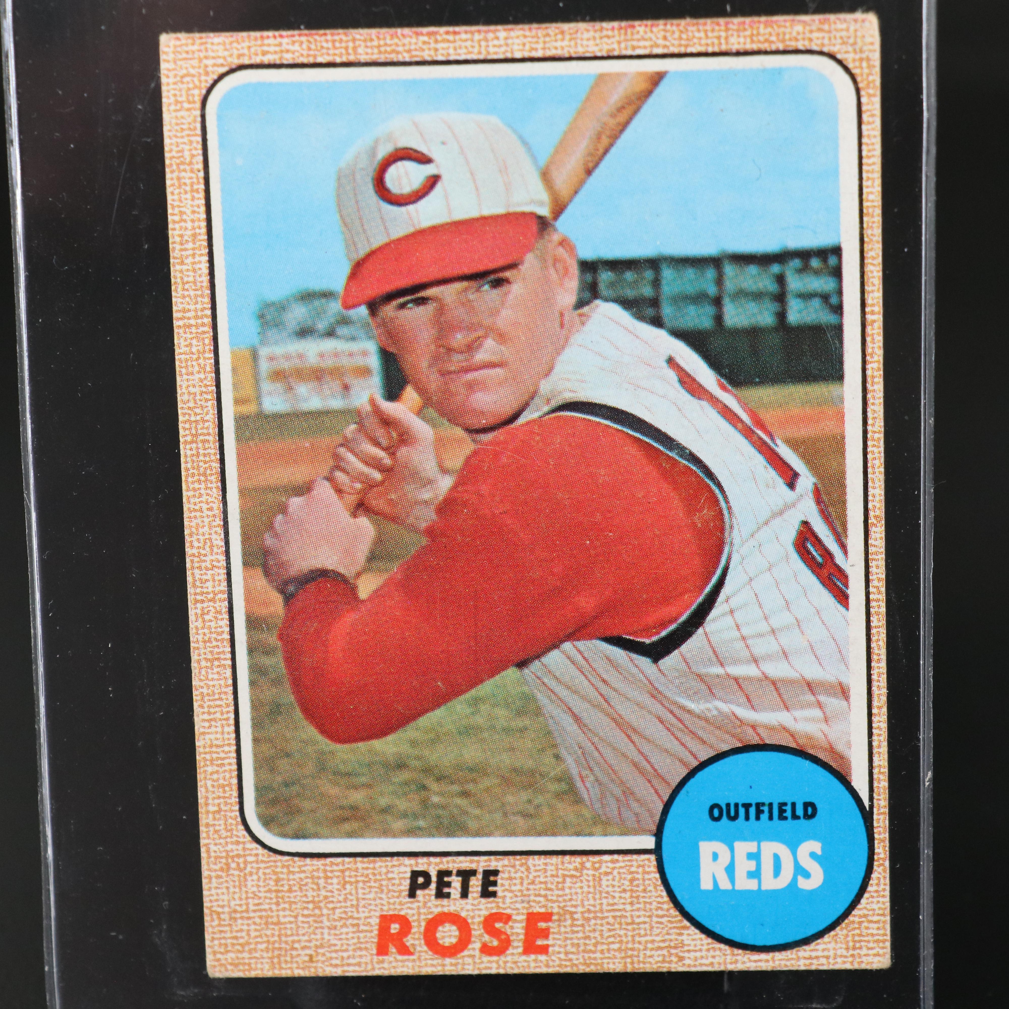 1968 Topps Pete Rose Cincinnati Reds Baseball Card