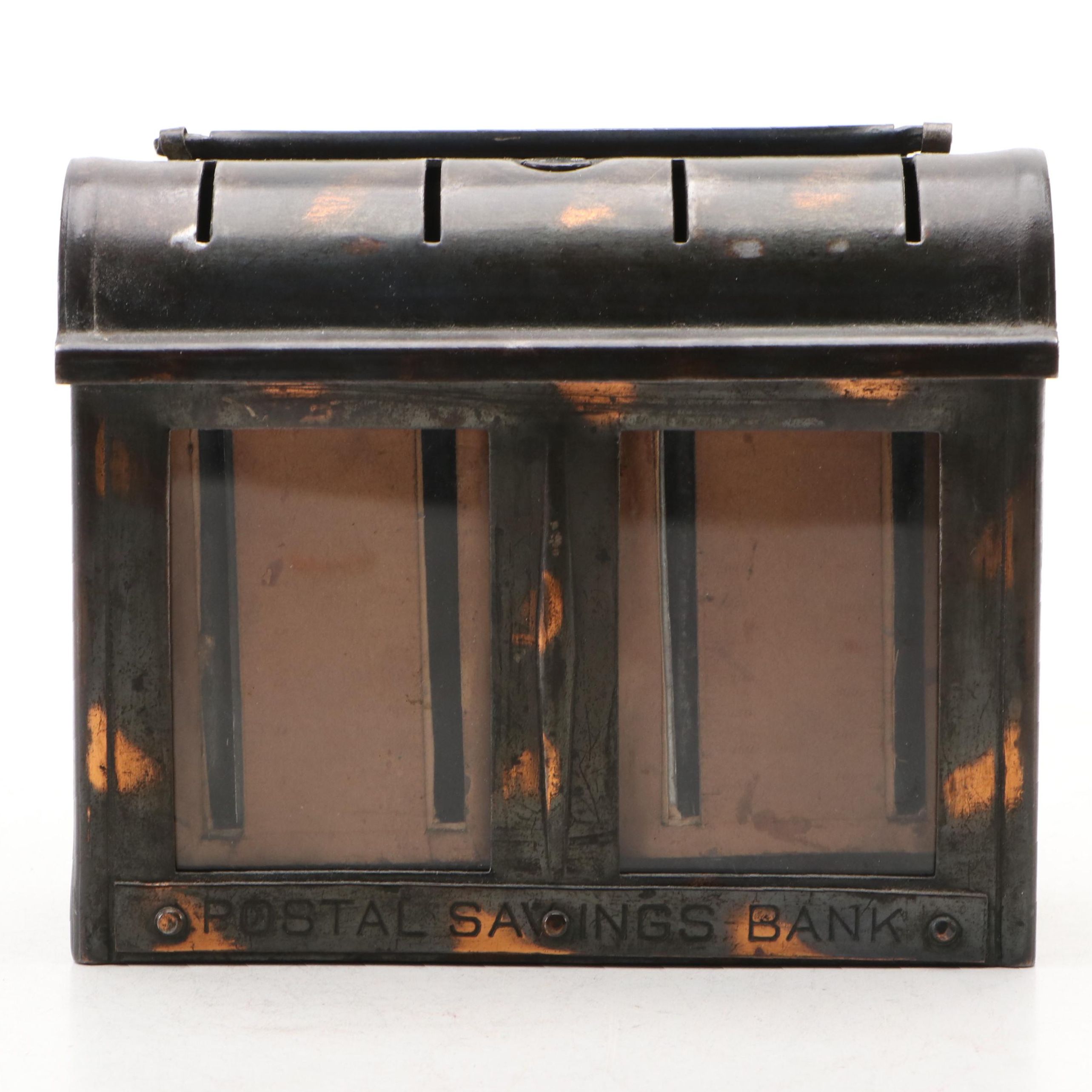 Pressed Steel U.S. Mail Box "Postal Savings Bank" Sorting Coin Bank, c. 1902