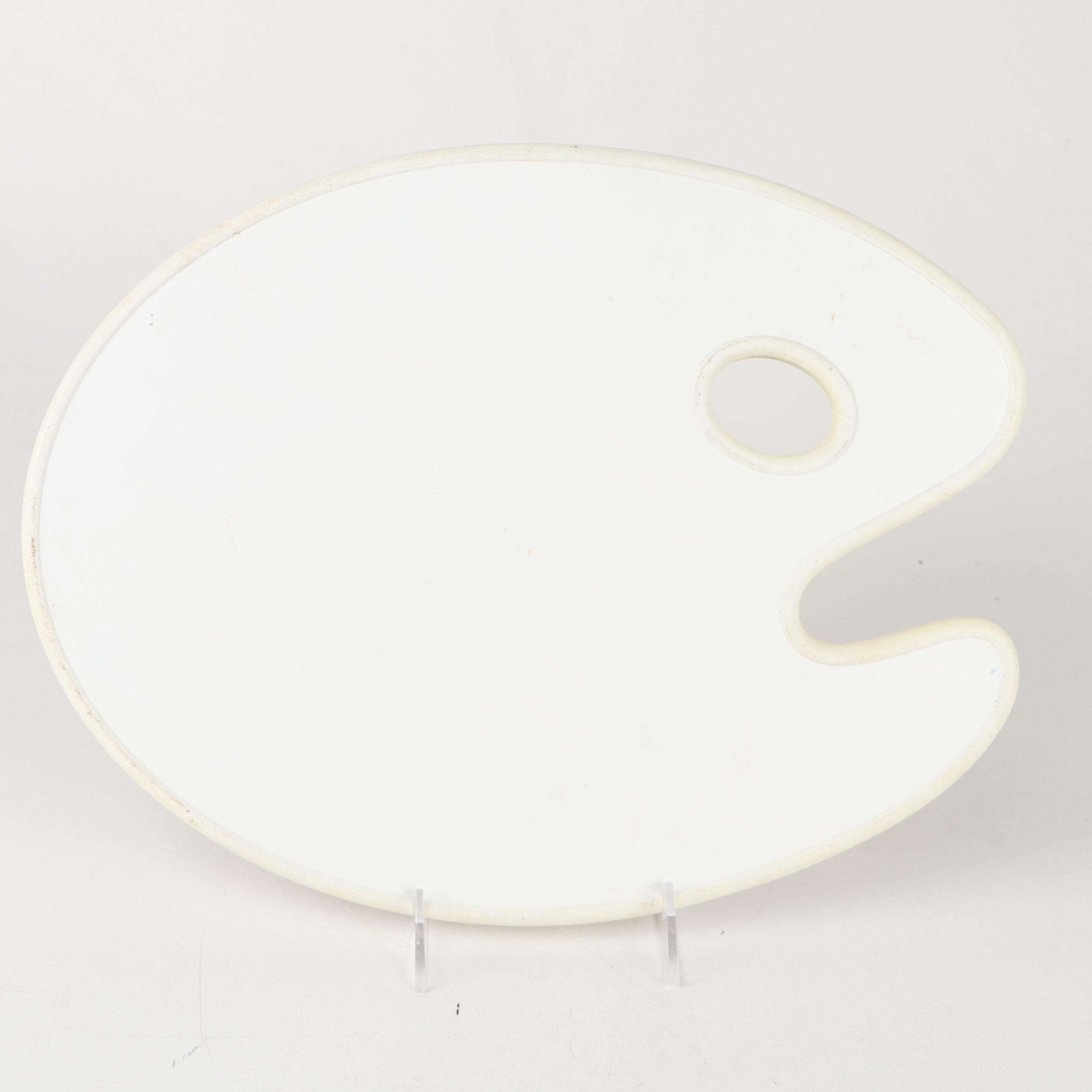 Artist's Palette Shaped Platter with Corn Cob Holders and Other Utensils