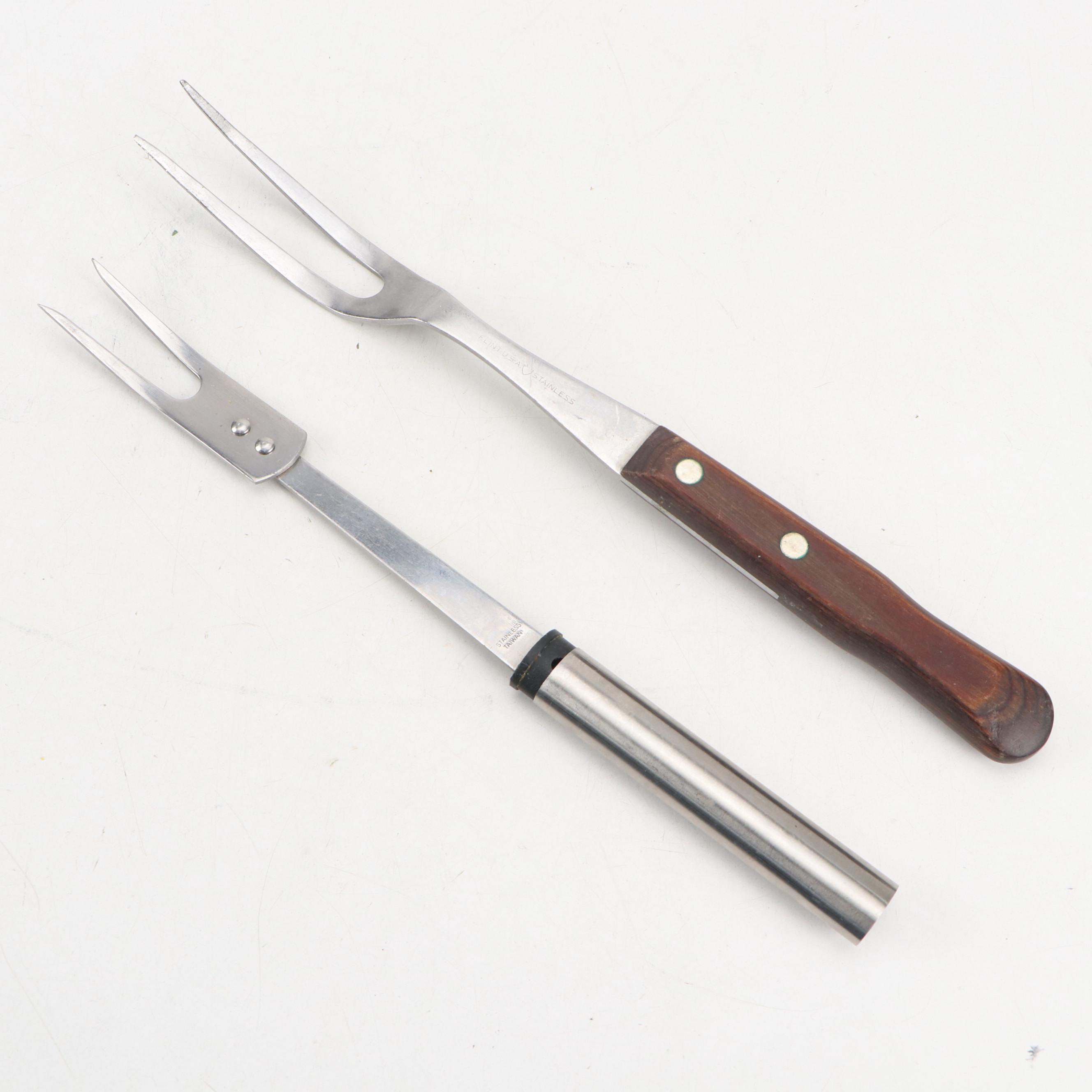 Artist's Palette Shaped Platter with Corn Cob Holders and Other Utensils