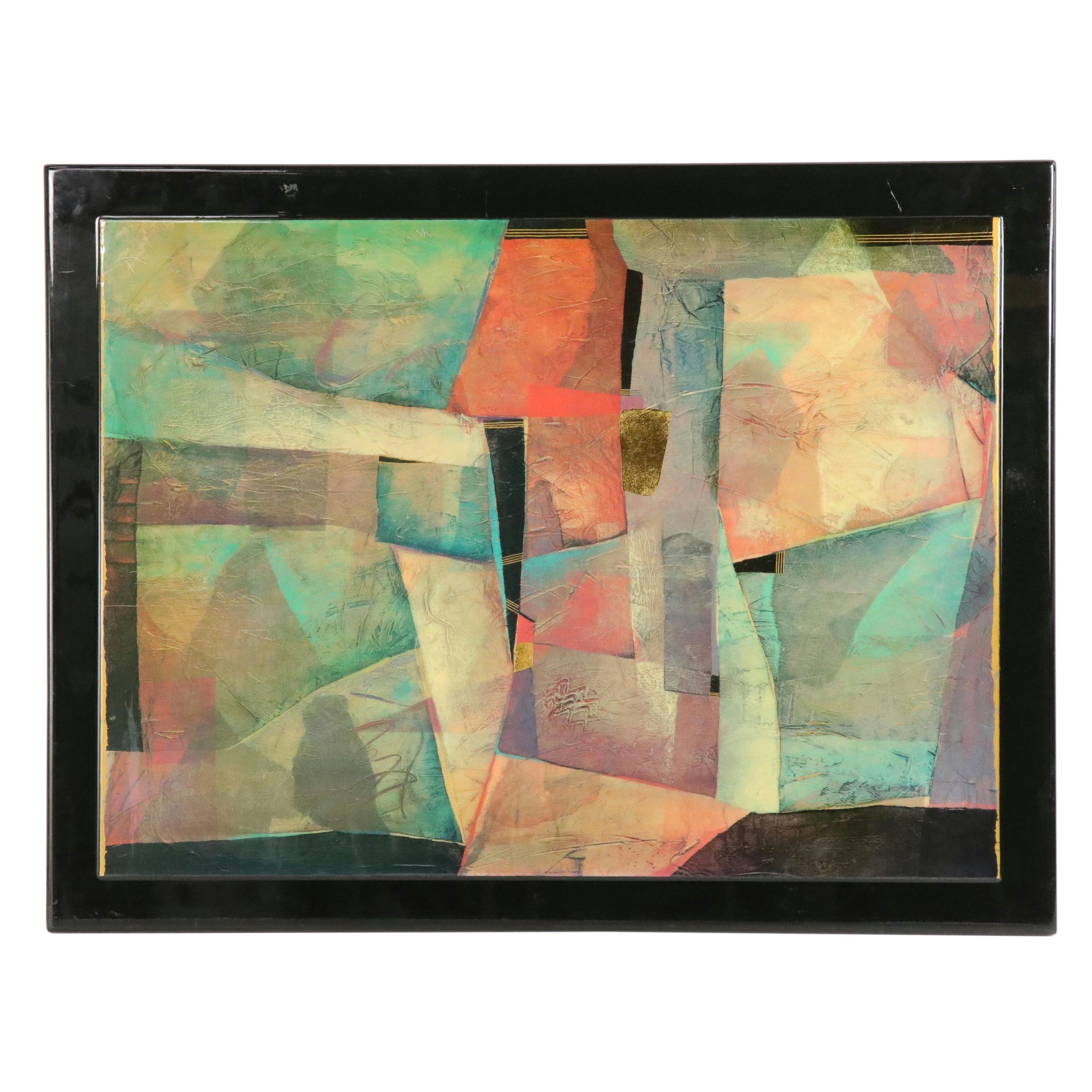 Abstract Offset Lithograph After Yveline Guil'haumon