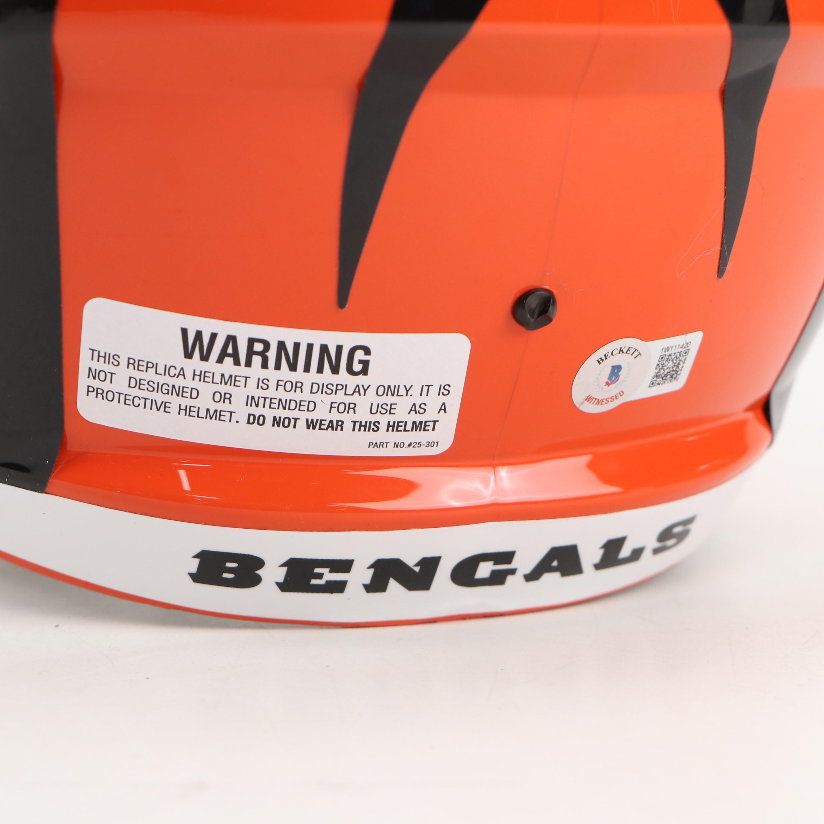 Boomer Esiason Signed Cincinnati Bengals Full-Size Replica Helmet, Beckett