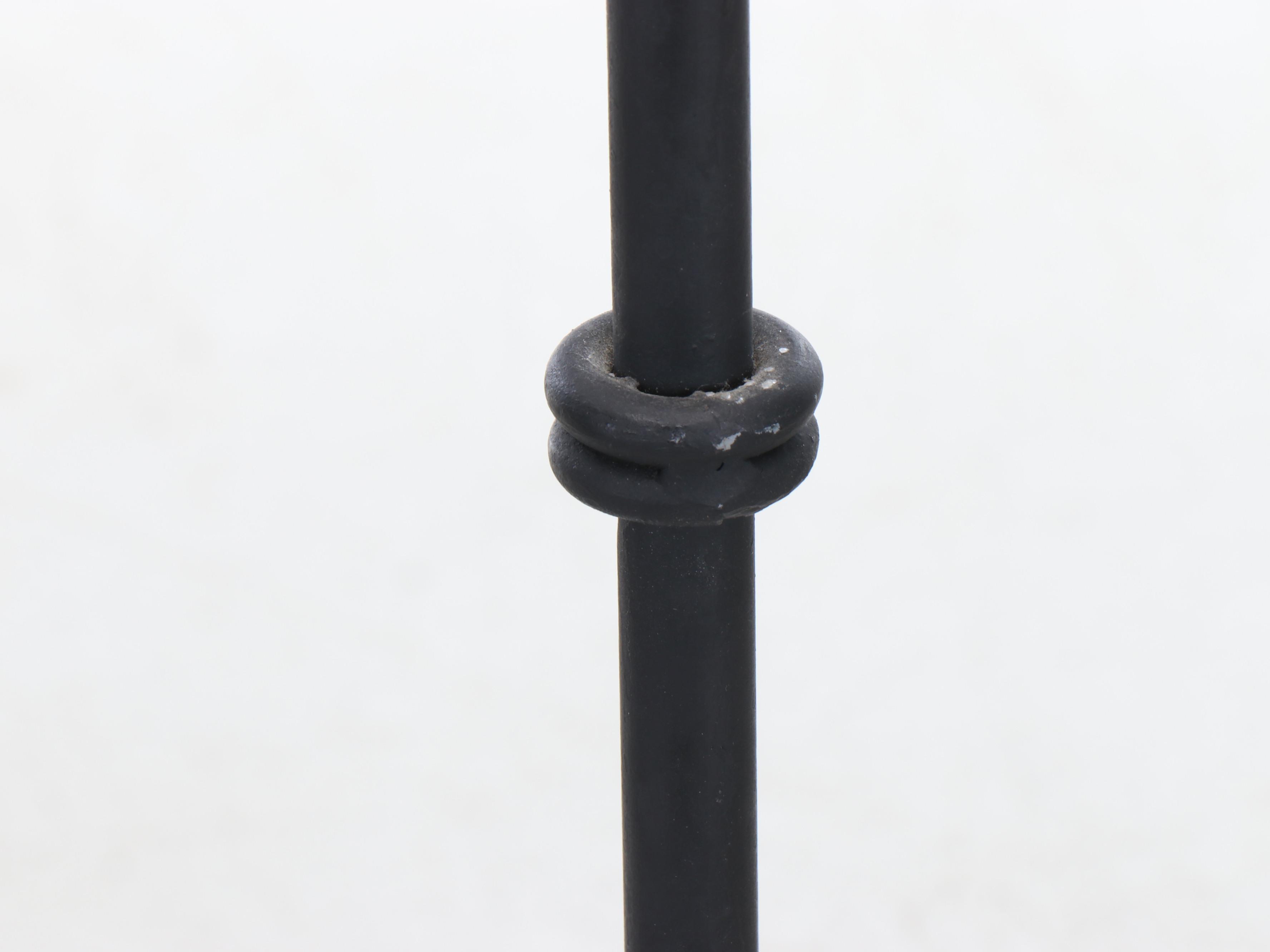 Three Cast Iron Floor Standing Candle Prickets