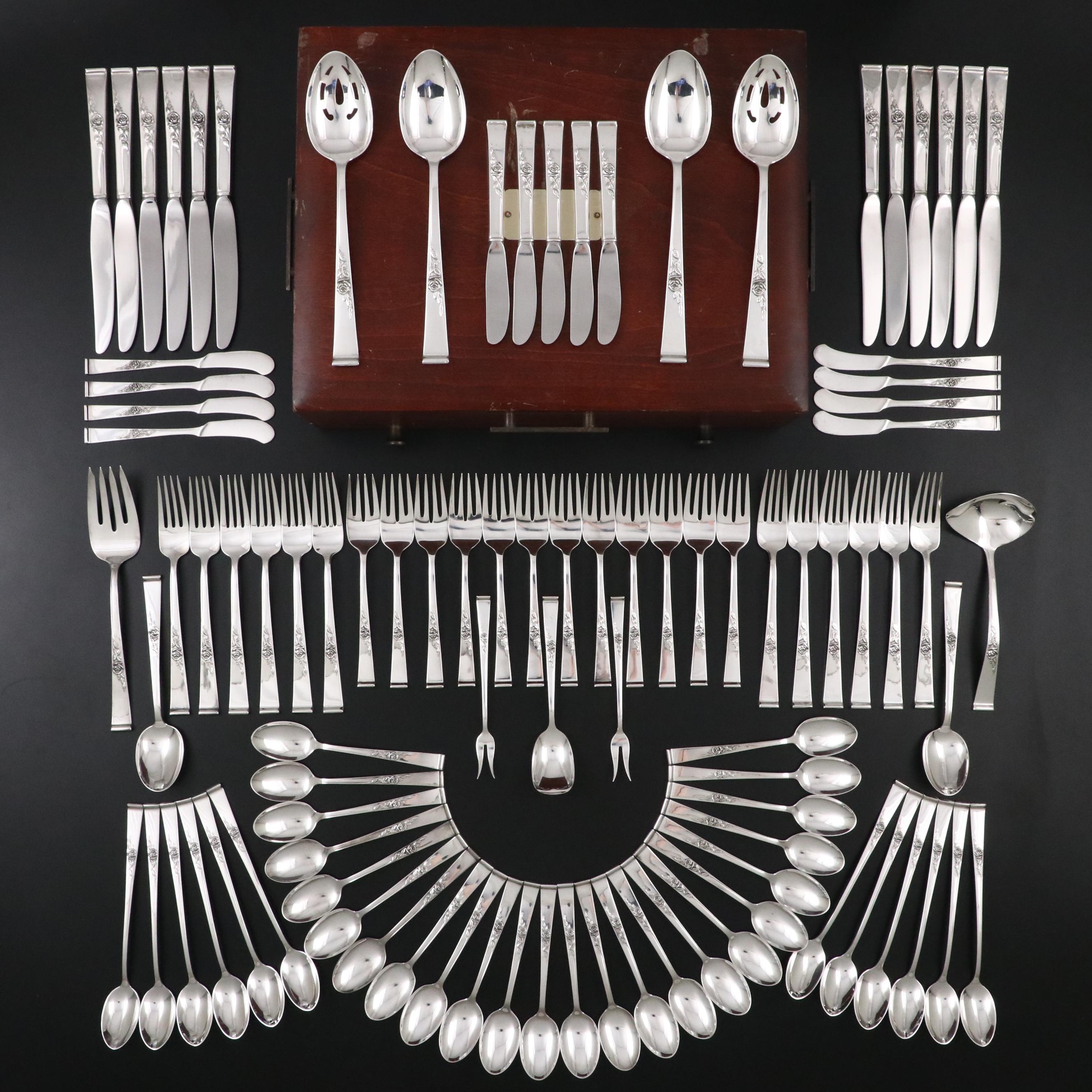 Reed & Barton "Classic Rose" Sterling Silver Flatware and Servers