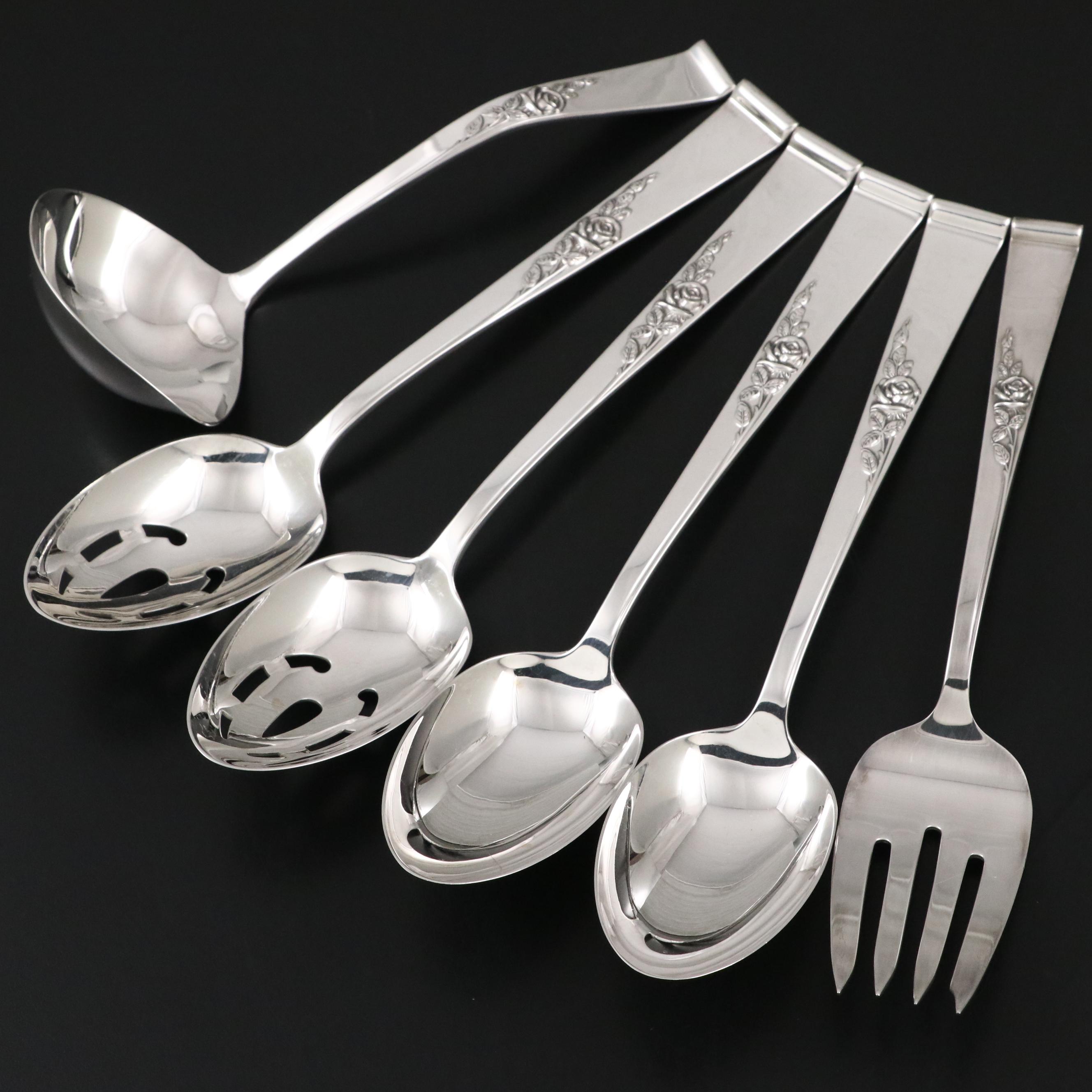 Reed & Barton "Classic Rose" Sterling Silver Flatware and Servers