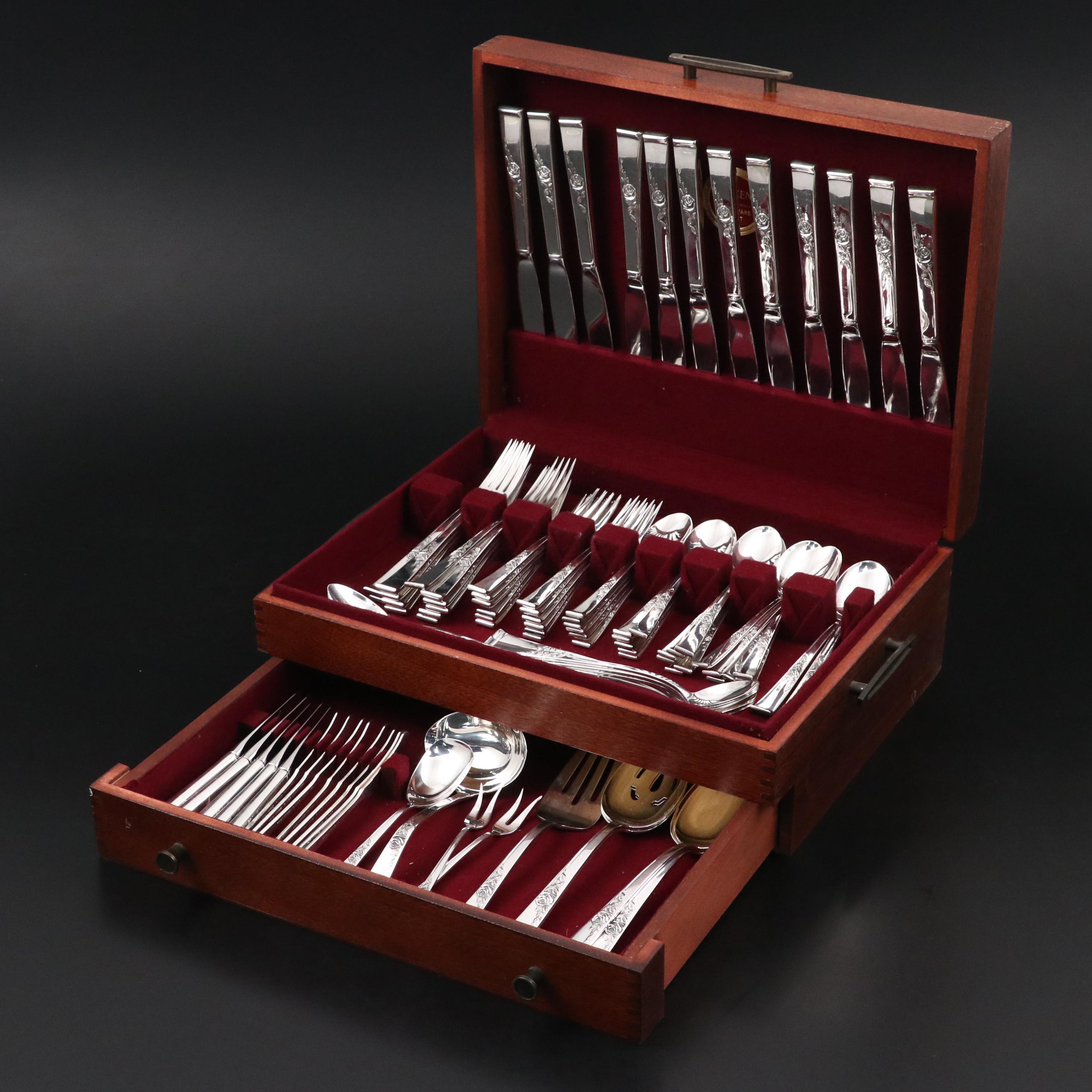 Reed & Barton "Classic Rose" Sterling Silver Flatware and Servers