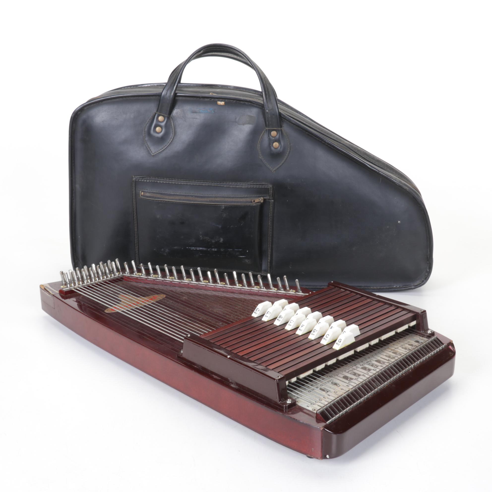 Rhythm Band Inc. "ChromAharP" Fifteen Chord Autoharp with Case