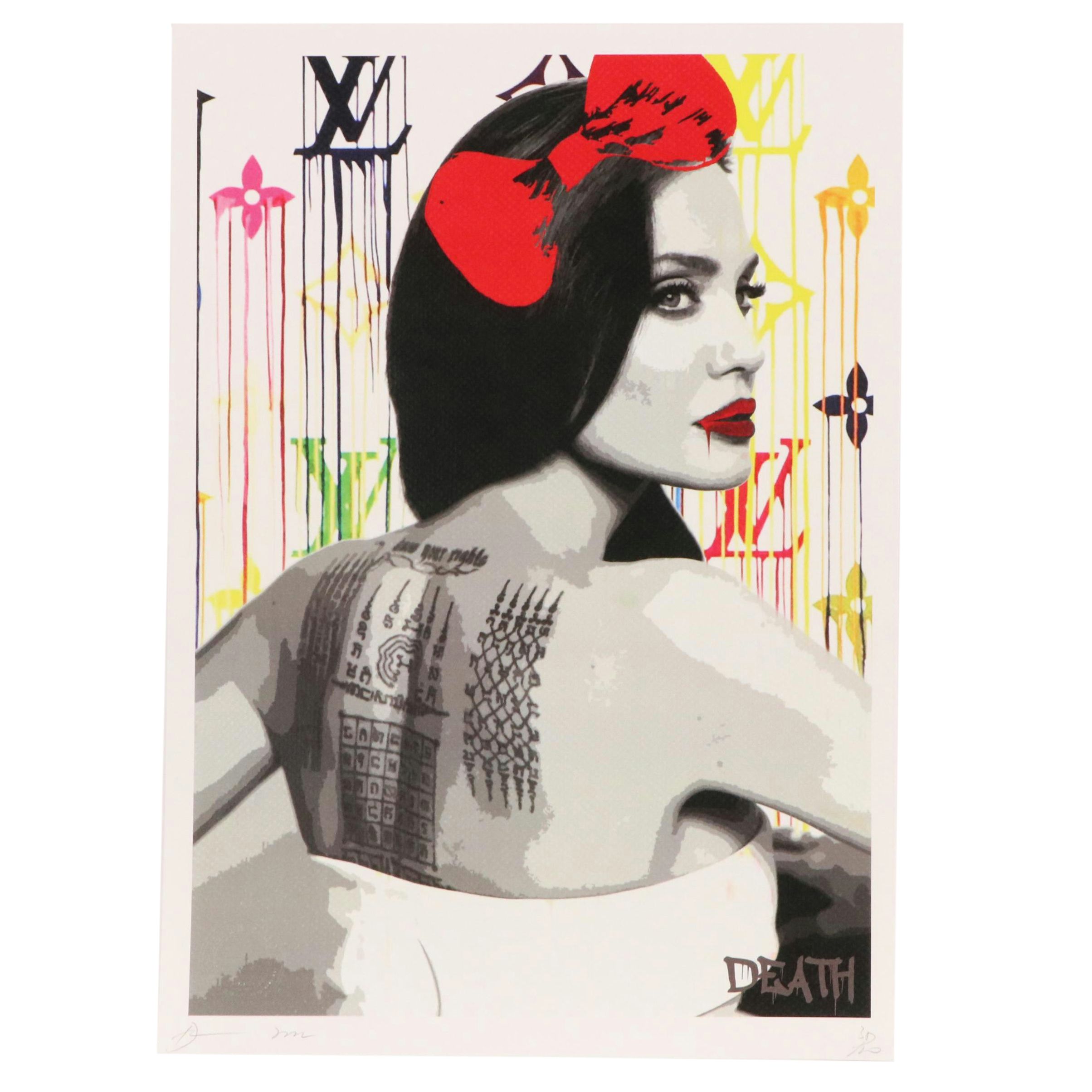 Death NYC Graphic Digital Print Angelina Jolie x Louis Vuitton, 21st Century