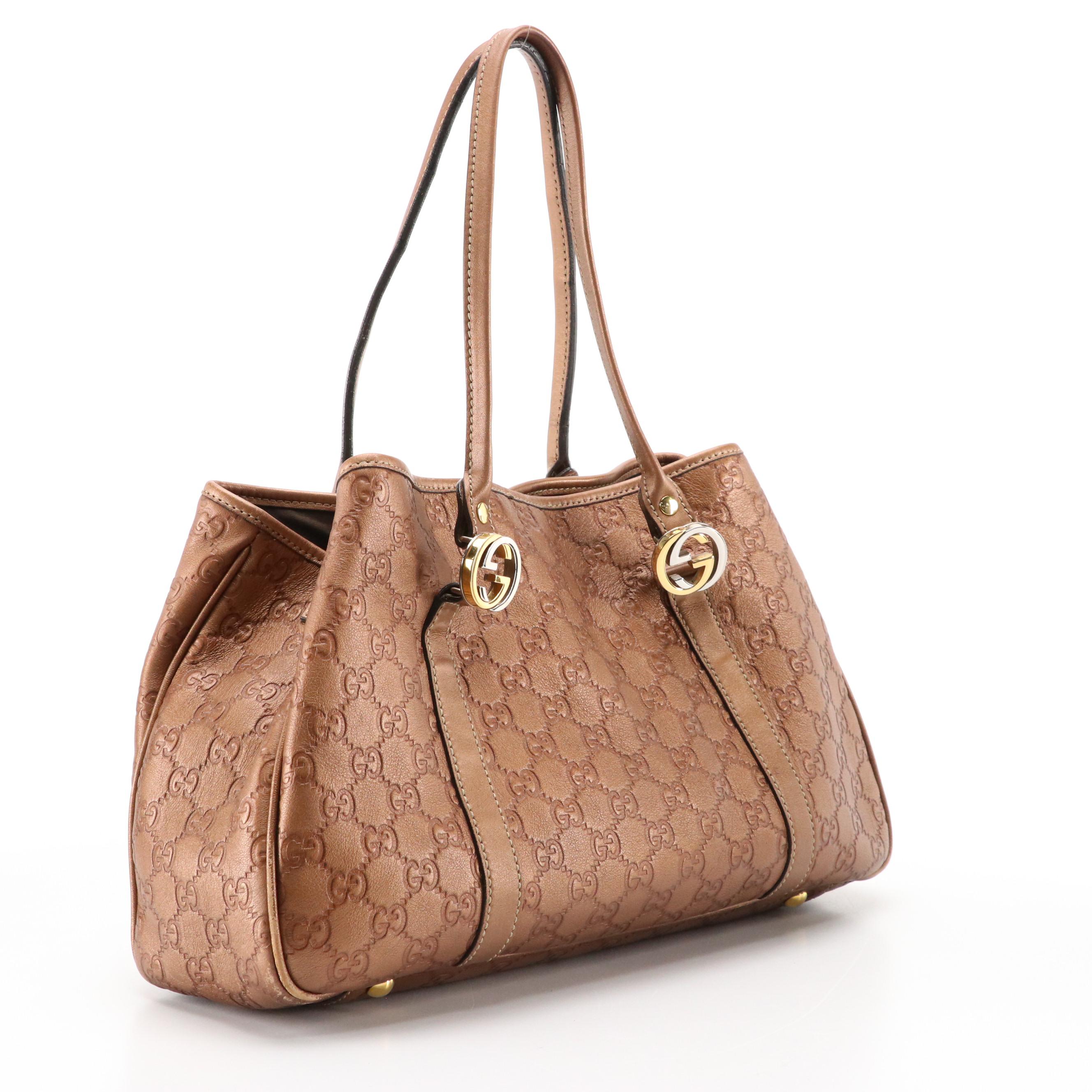 Gucci Guccissima Leather Twins Tote Shoulder Bag