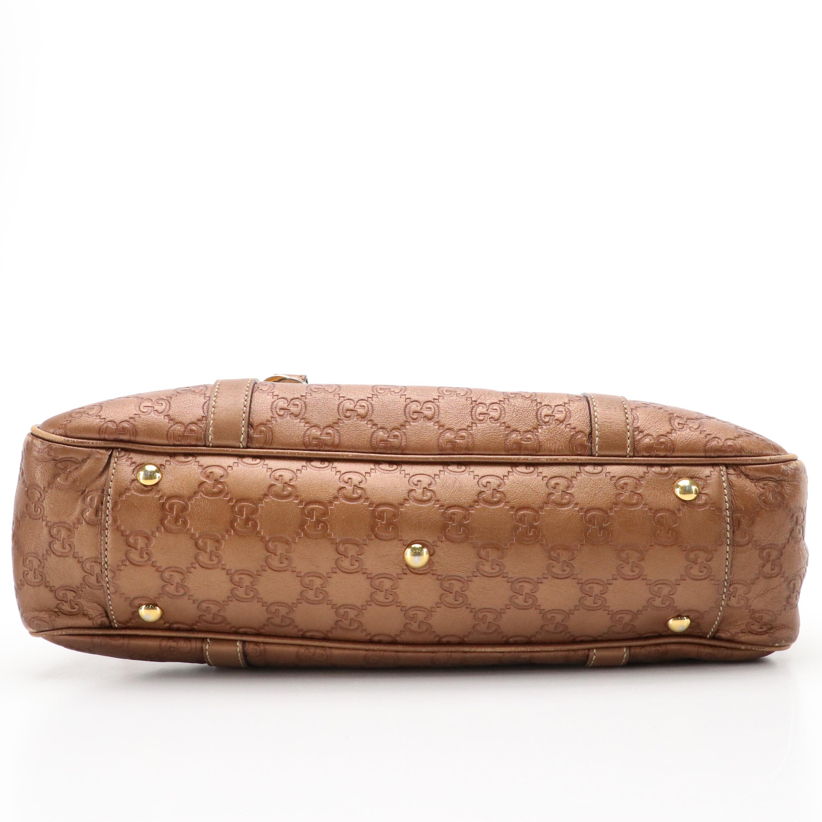 Gucci Guccissima Leather Twins Tote Shoulder Bag