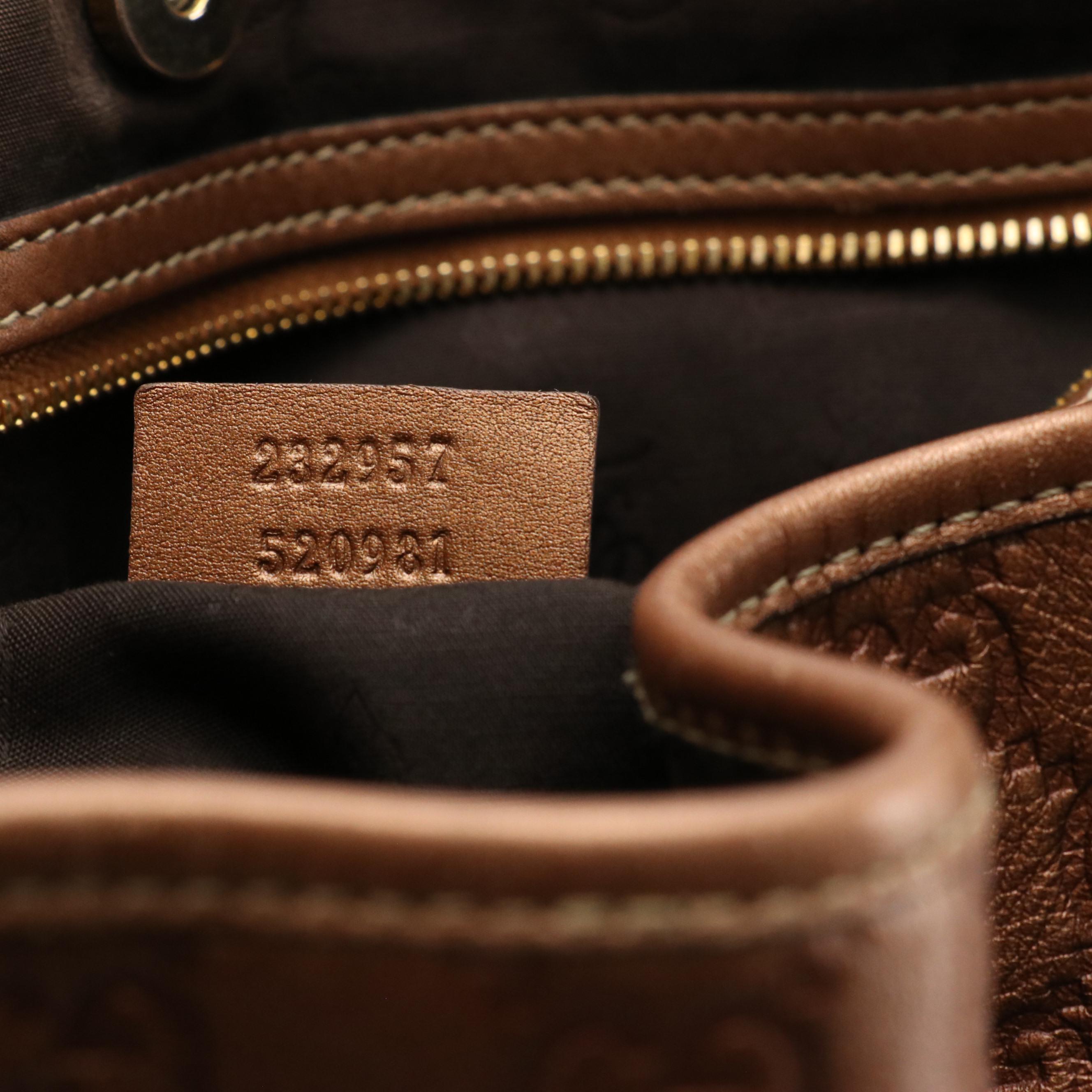 Gucci Guccissima Leather Twins Tote Shoulder Bag