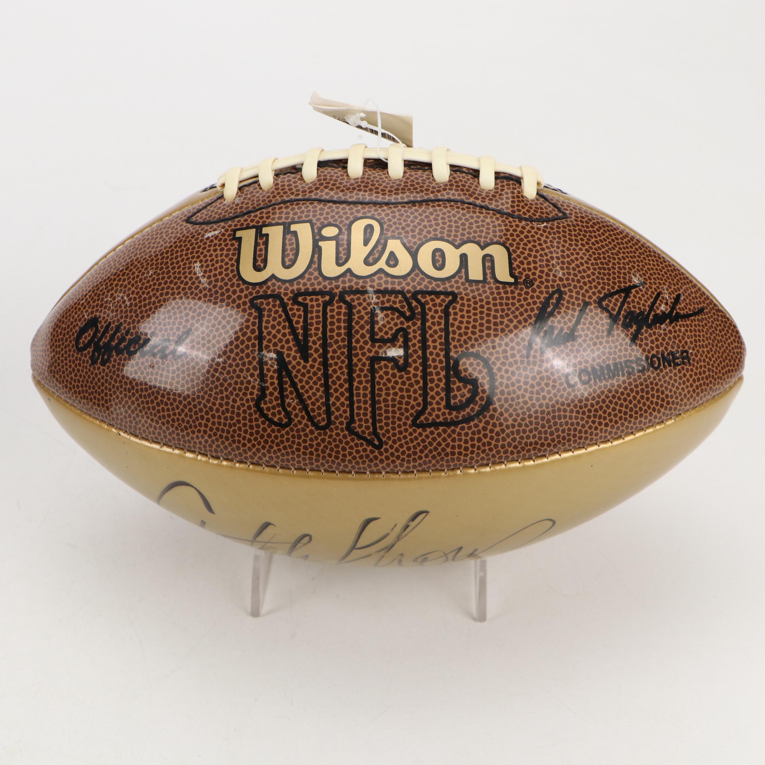 Anthony Thomas and Daunte Culpepper Signed Wilson Official NFL Footballs