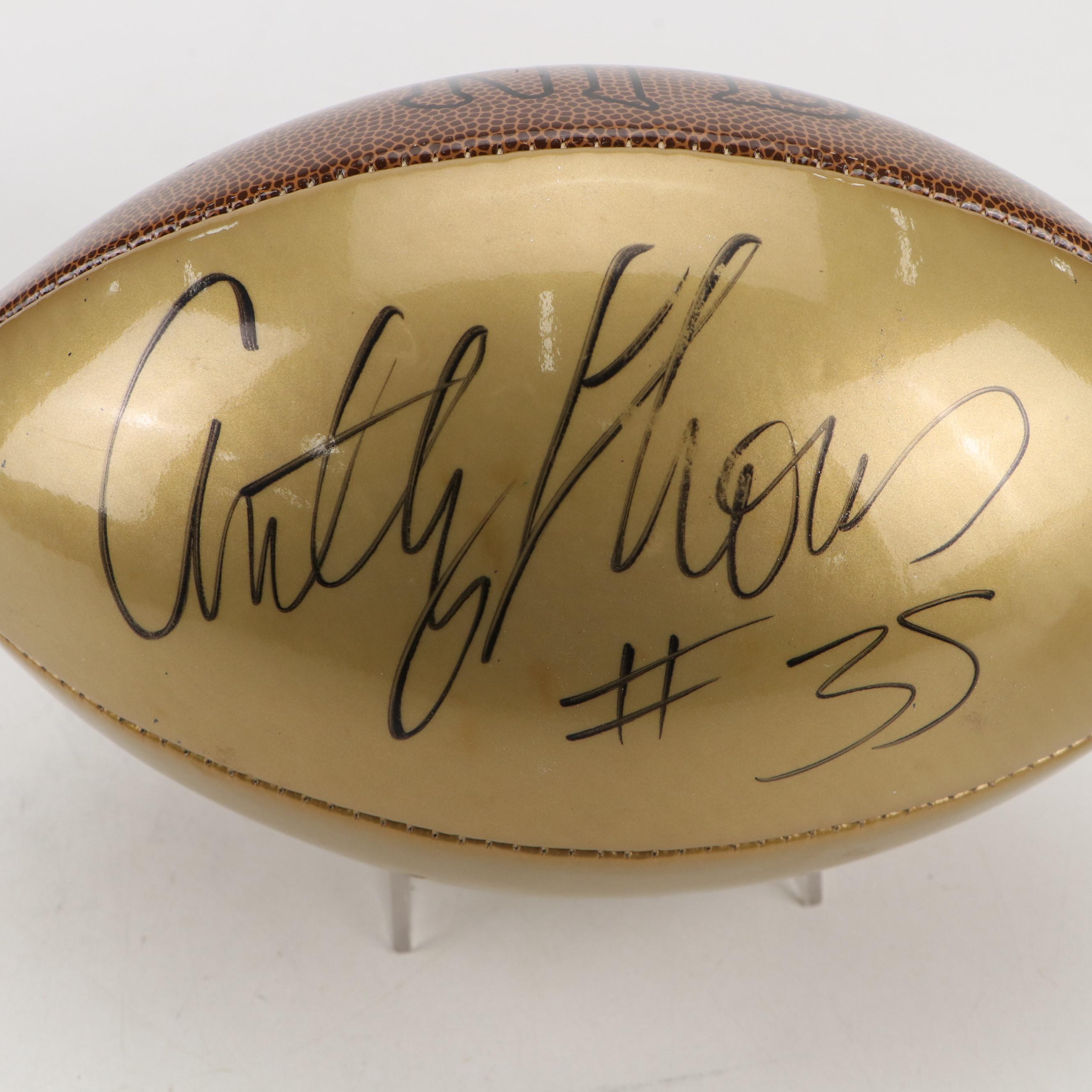 Anthony Thomas and Daunte Culpepper Signed Wilson Official NFL Footballs