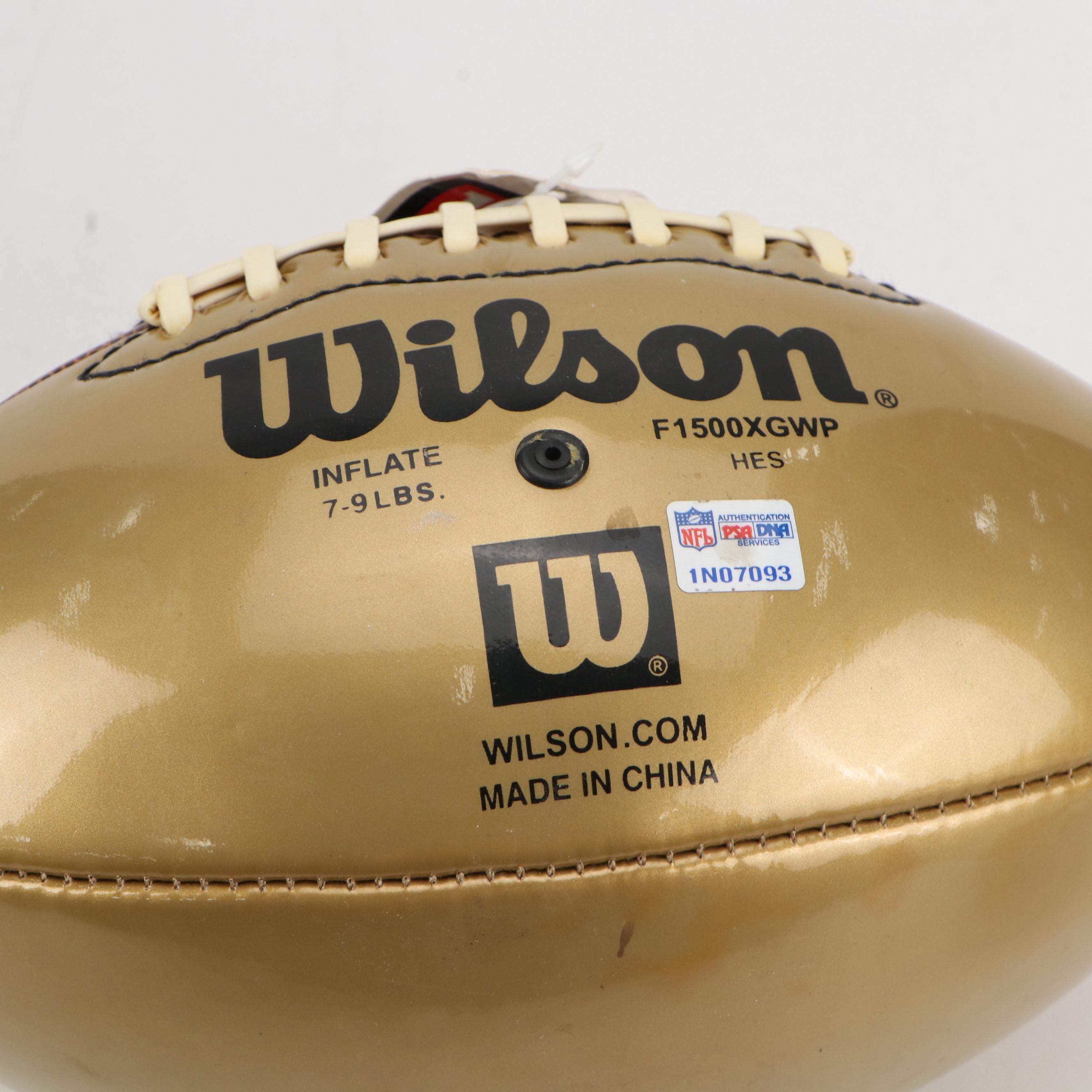 Anthony Thomas and Daunte Culpepper Signed Wilson Official NFL Footballs