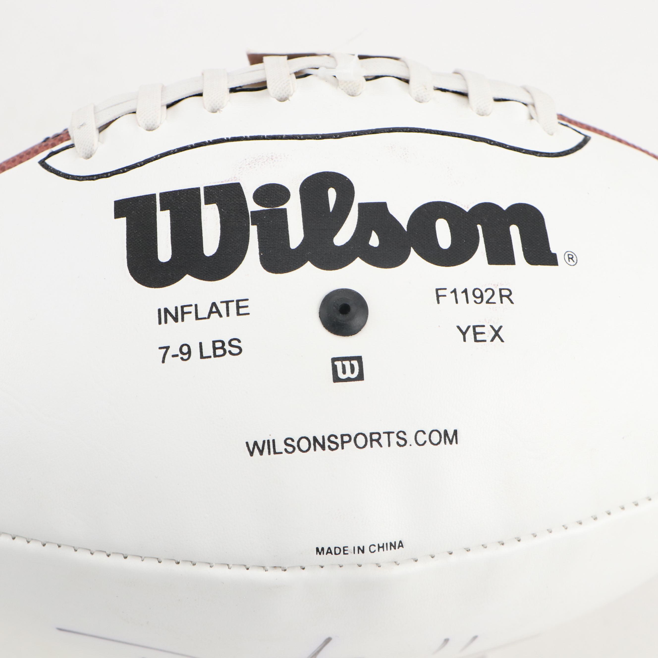 Anthony Thomas and Daunte Culpepper Signed Wilson Official NFL Footballs