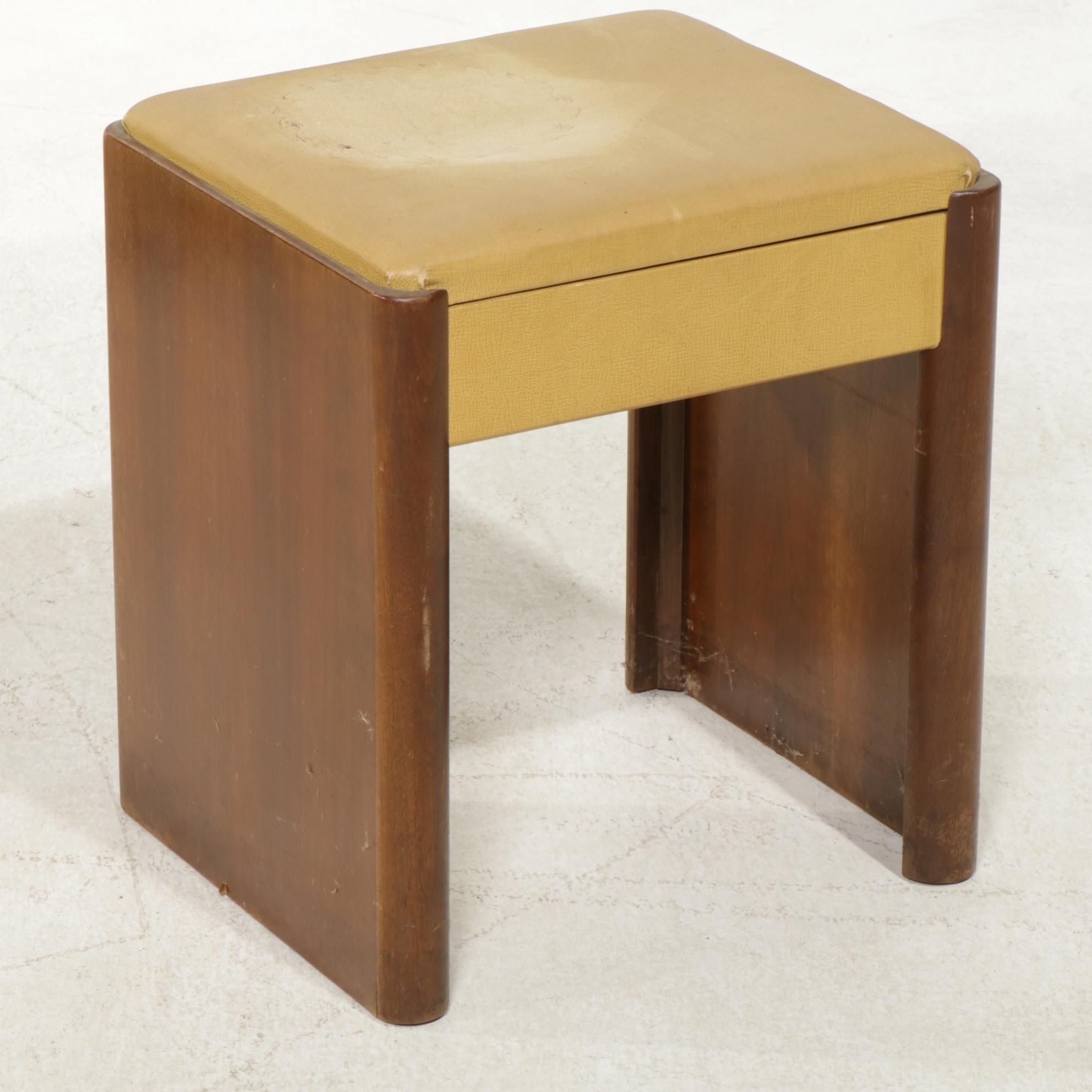 Singer Model 201 Sewing Machine in Art Deco Work Table