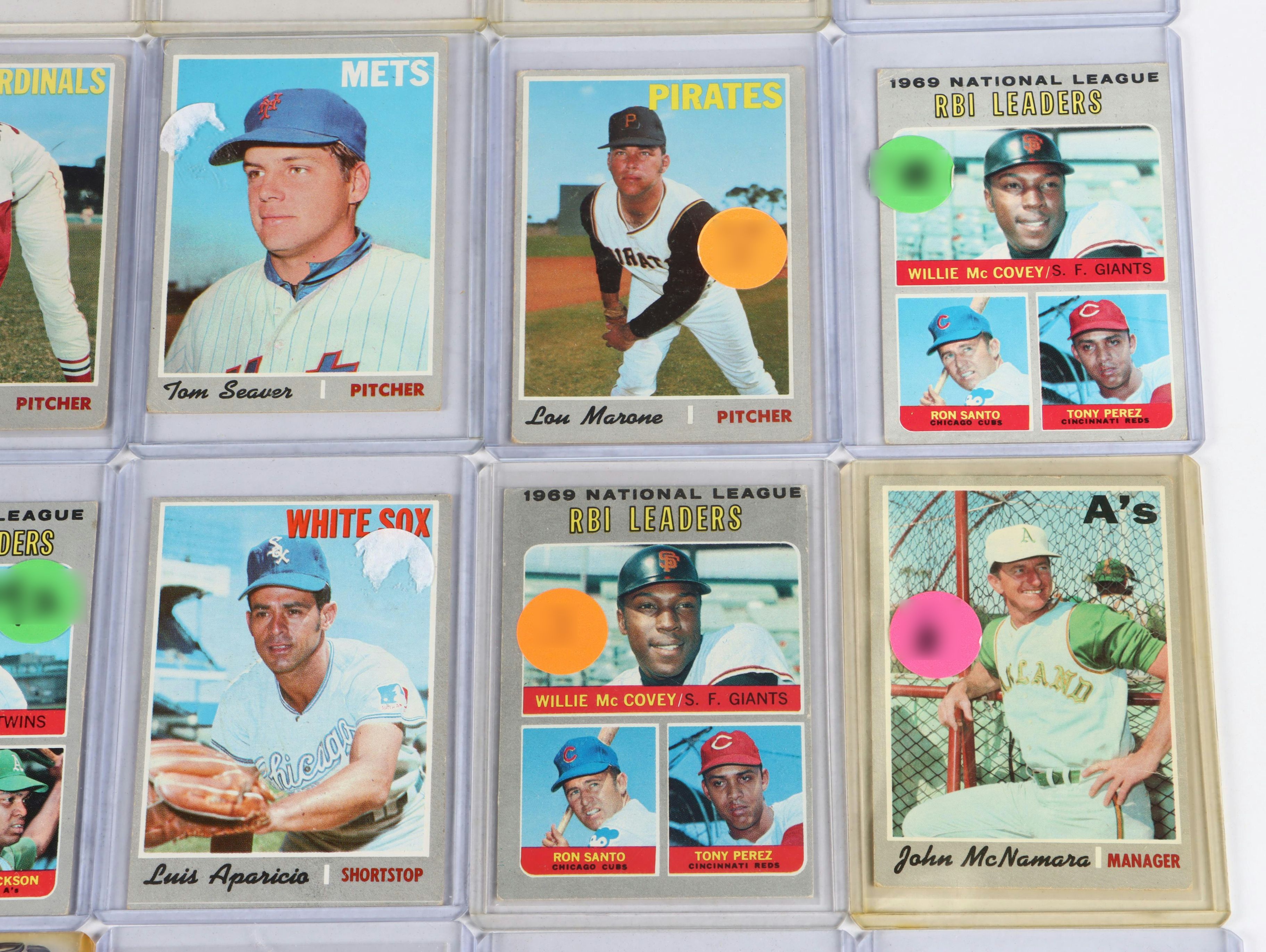 1970 Topps Baseball Cards Featuring Hank Aaron, Reggie Jackson, and More