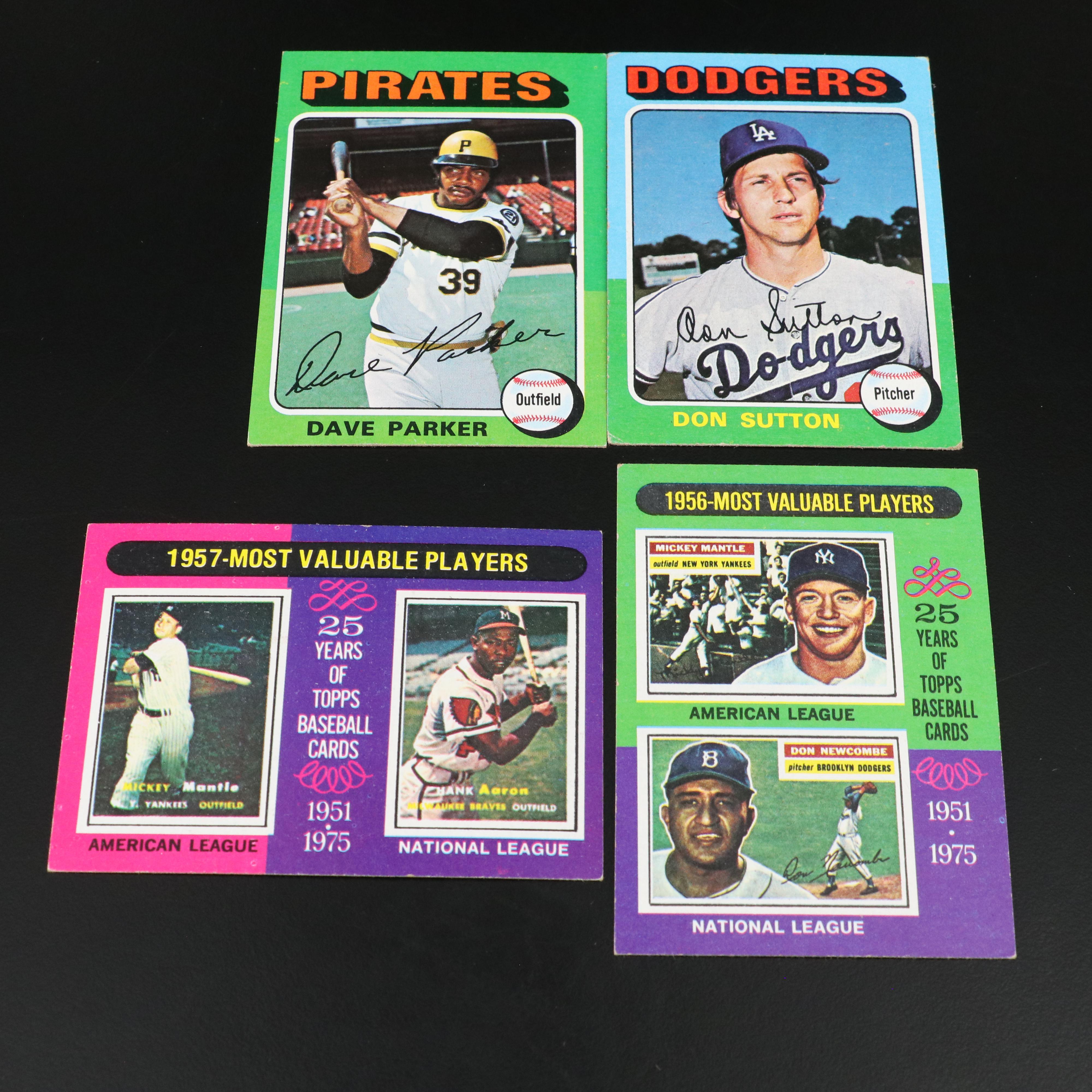 1975 Topps Mini Baseball Cards Featuring Hank Aaron, Nolan Ryan, and More