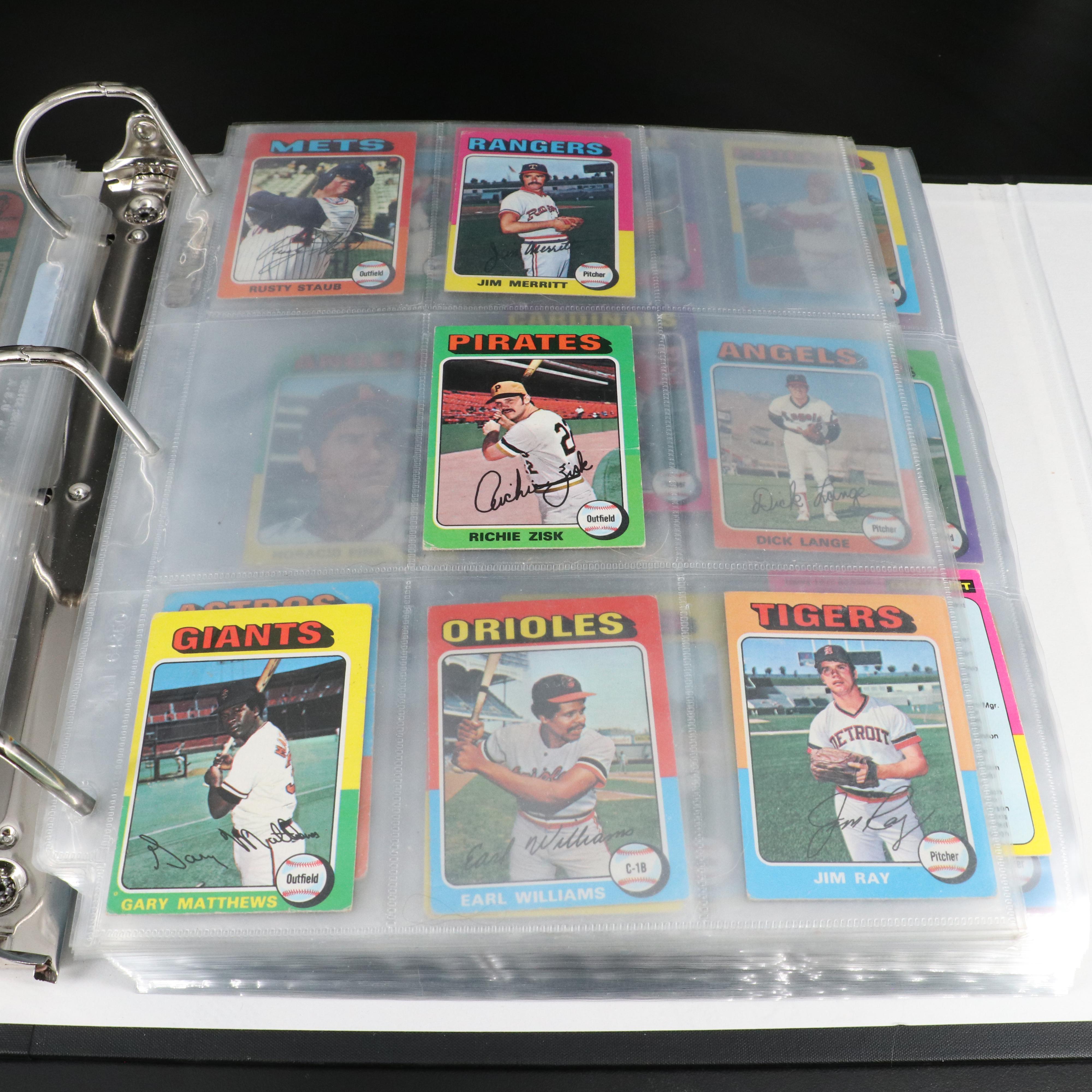 1975 Topps Mini Baseball Cards Featuring Hank Aaron, Nolan Ryan, and More