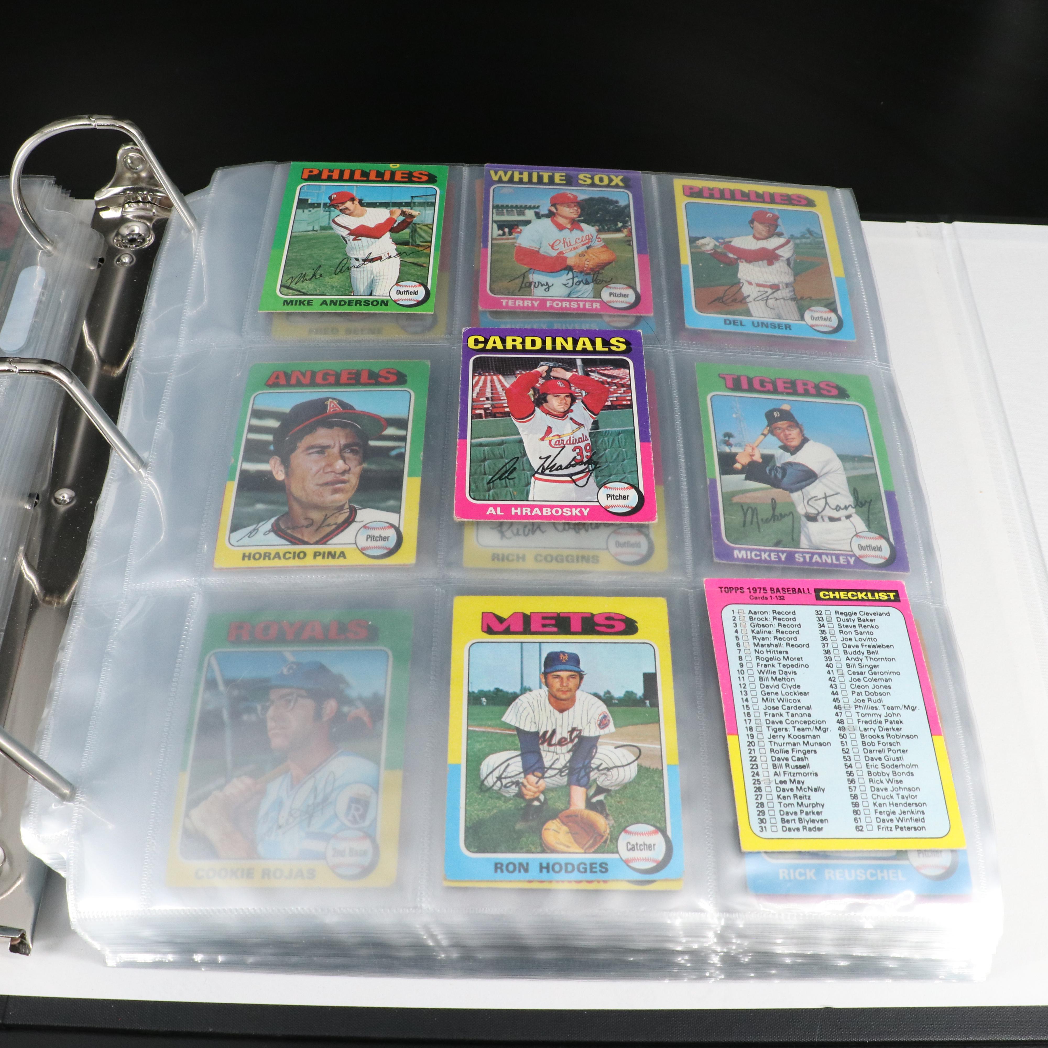 1975 Topps Mini Baseball Cards Featuring Hank Aaron, Nolan Ryan, and More