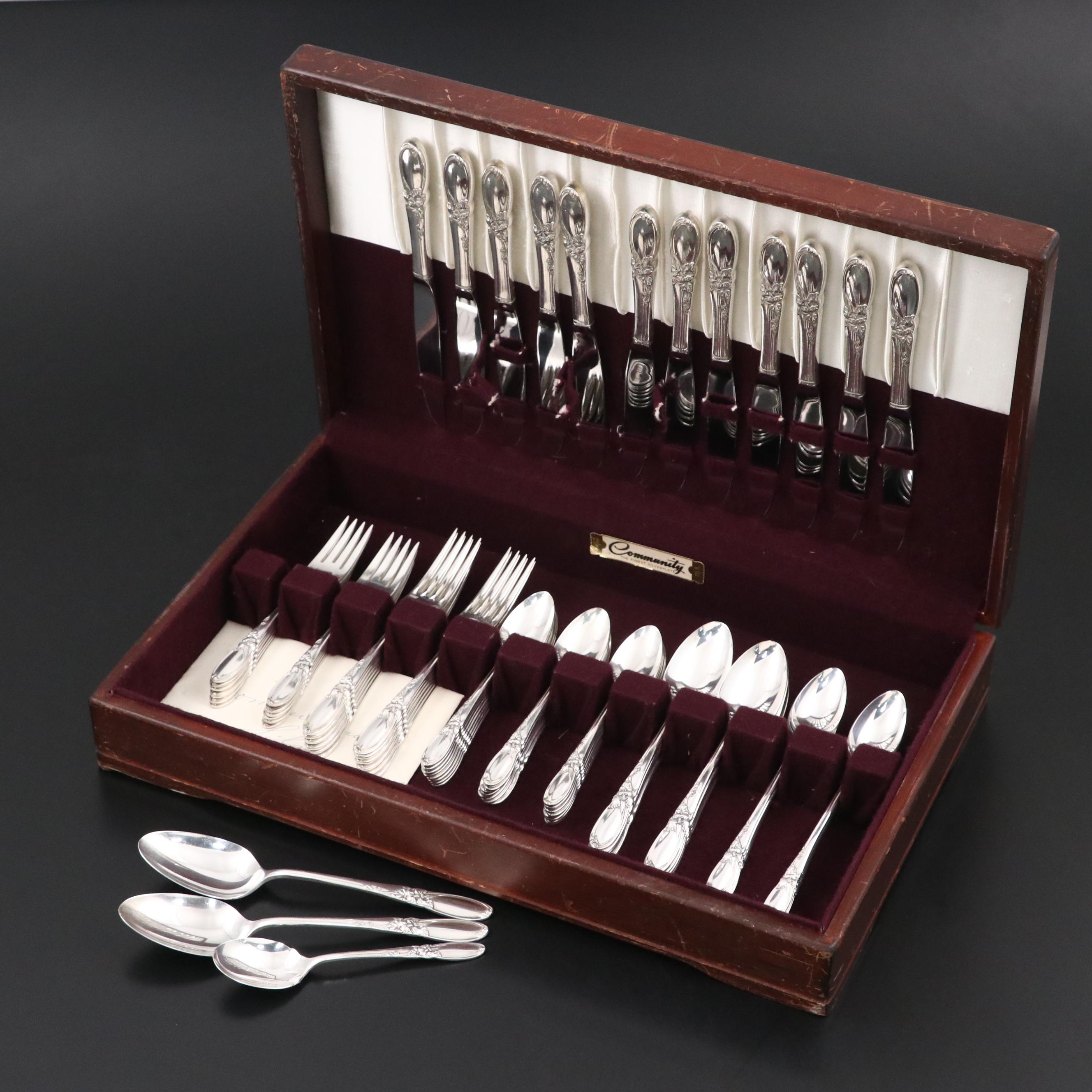 Oneida Community "White Orchid" Flatware and Serving Utensils, Mid–Late 20th C.