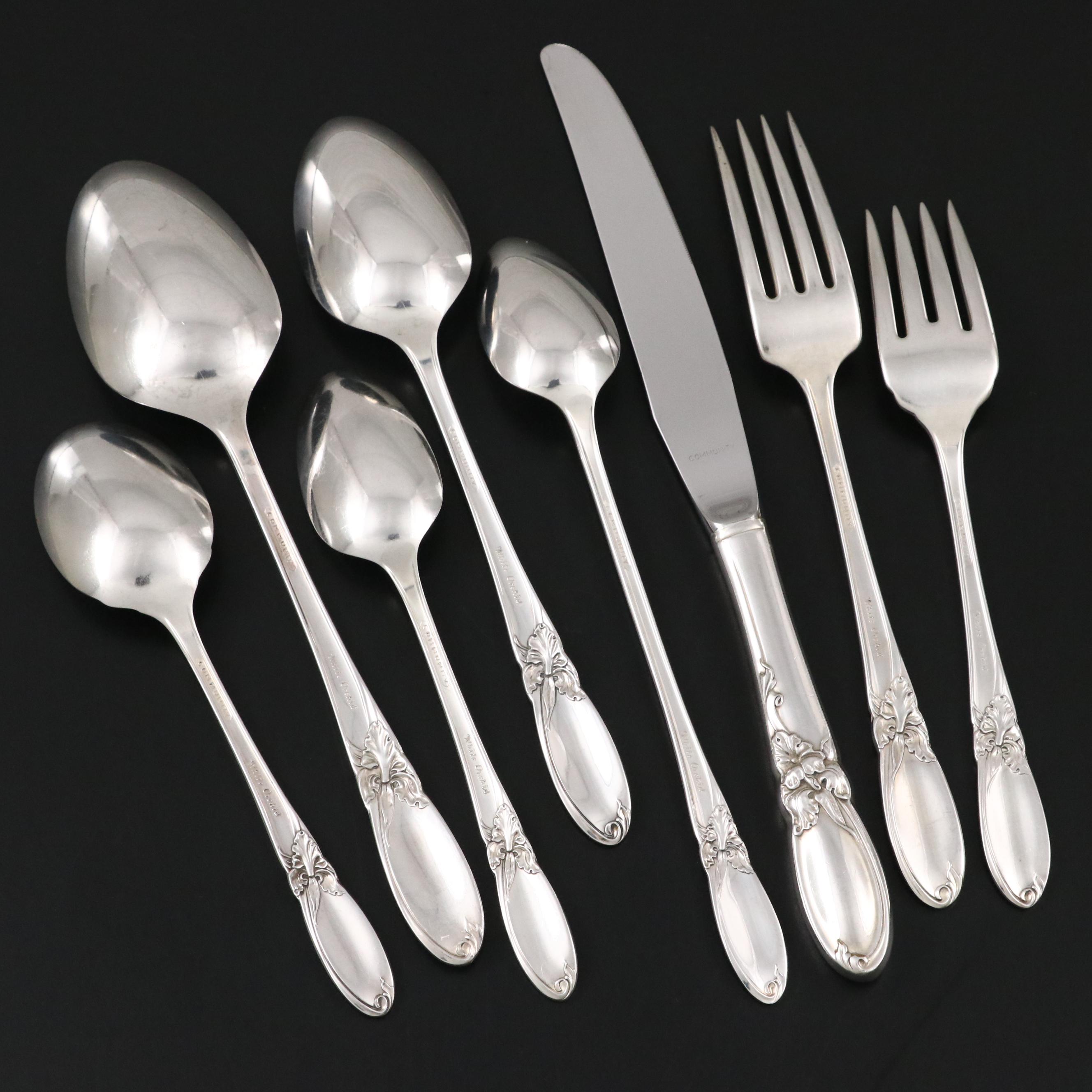 Oneida Community "White Orchid" Flatware and Serving Utensils, Mid–Late 20th C.