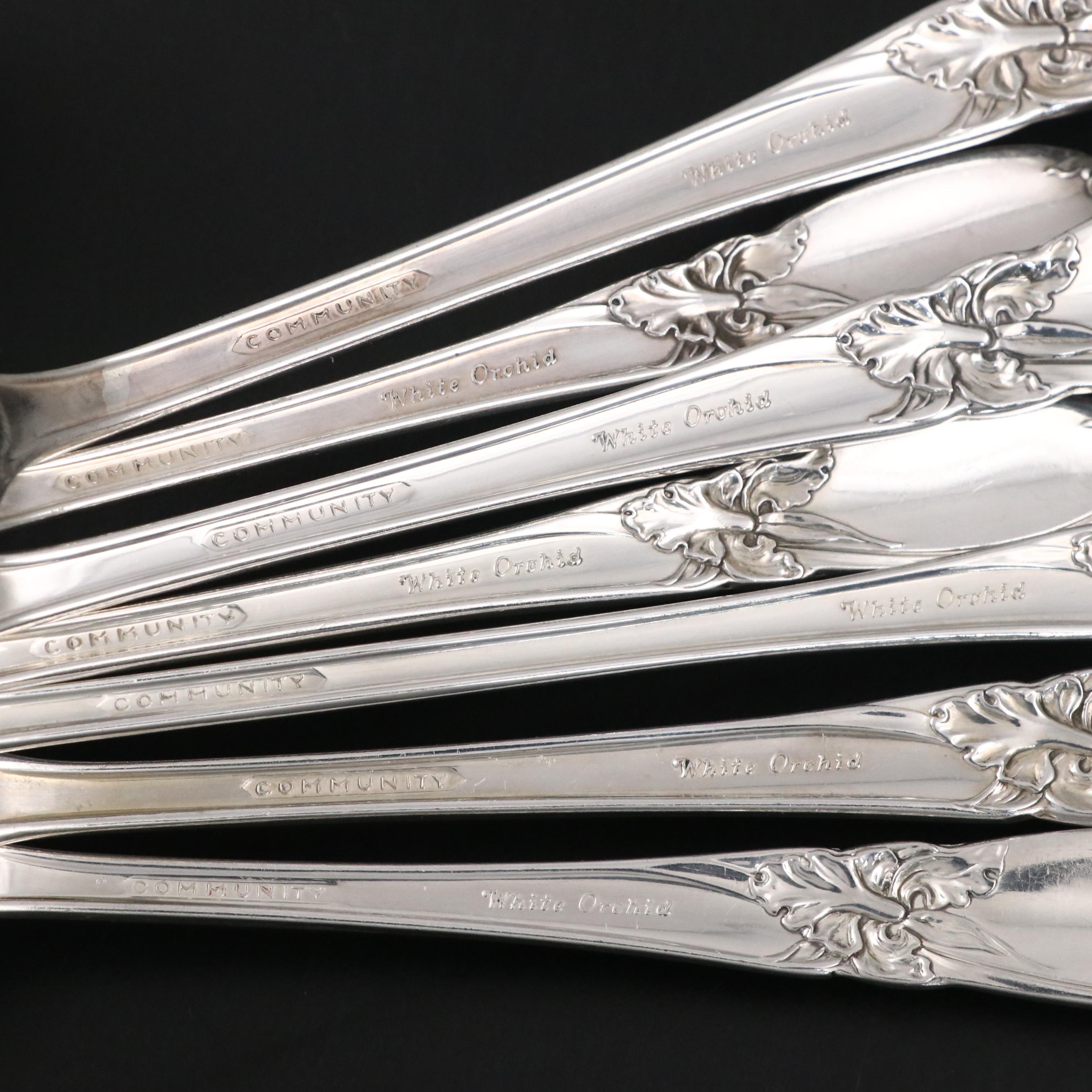 Oneida Community "White Orchid" Flatware and Serving Utensils, Mid–Late 20th C.