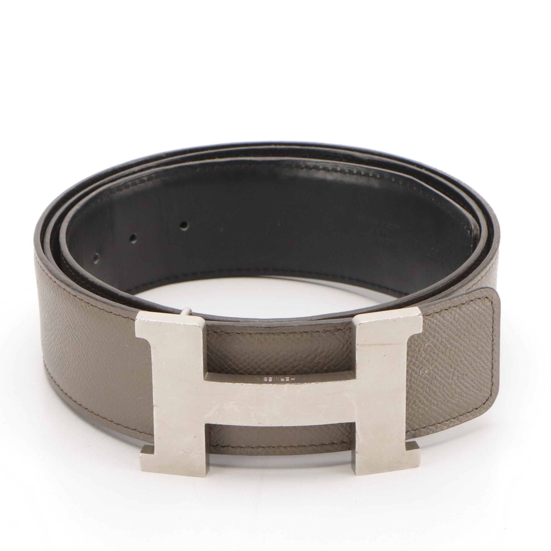 Hermès Constance Epsom Leather Reversible Belt