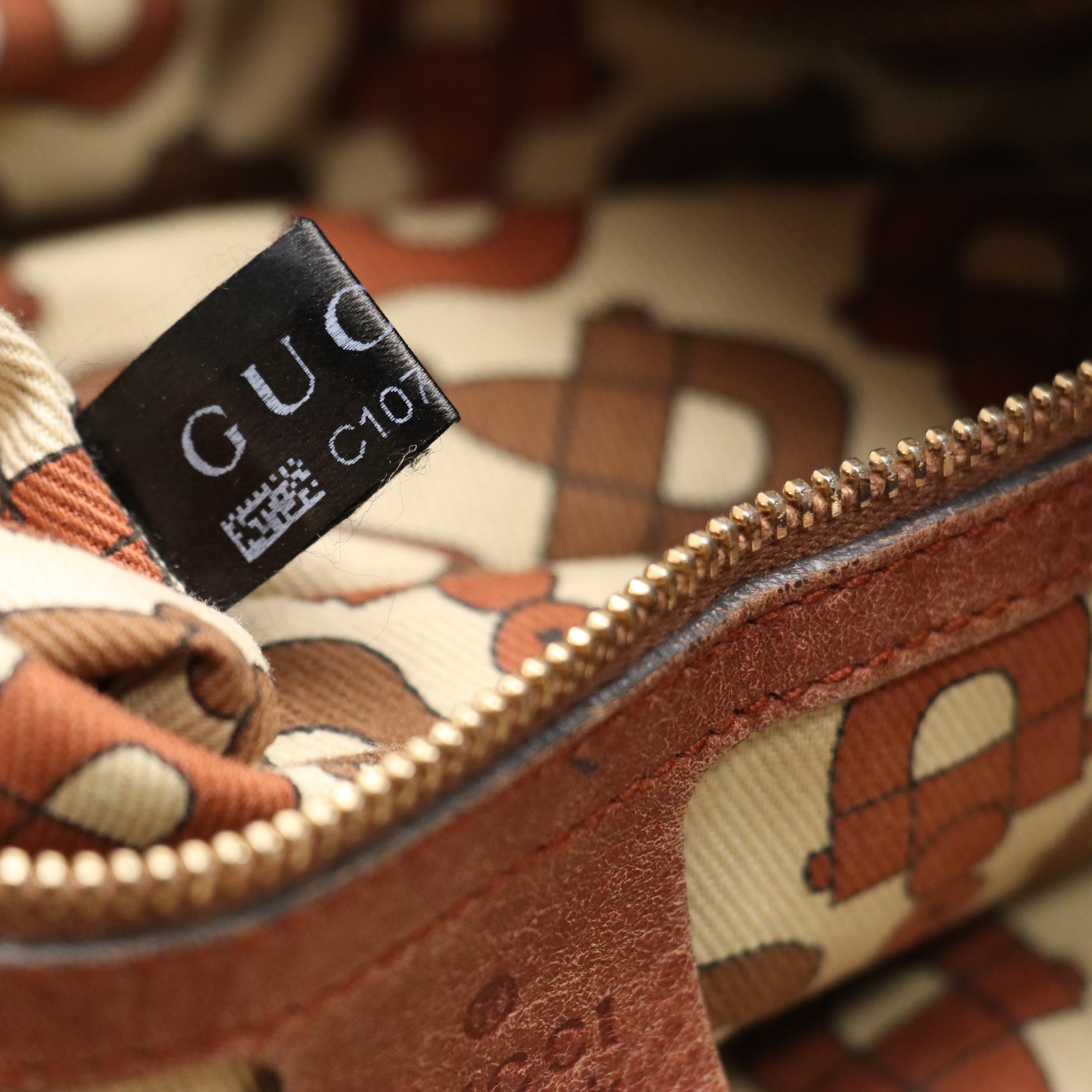 Gucci Signoria Large Hobo Bag in Brown Leather with Guccissima Trim