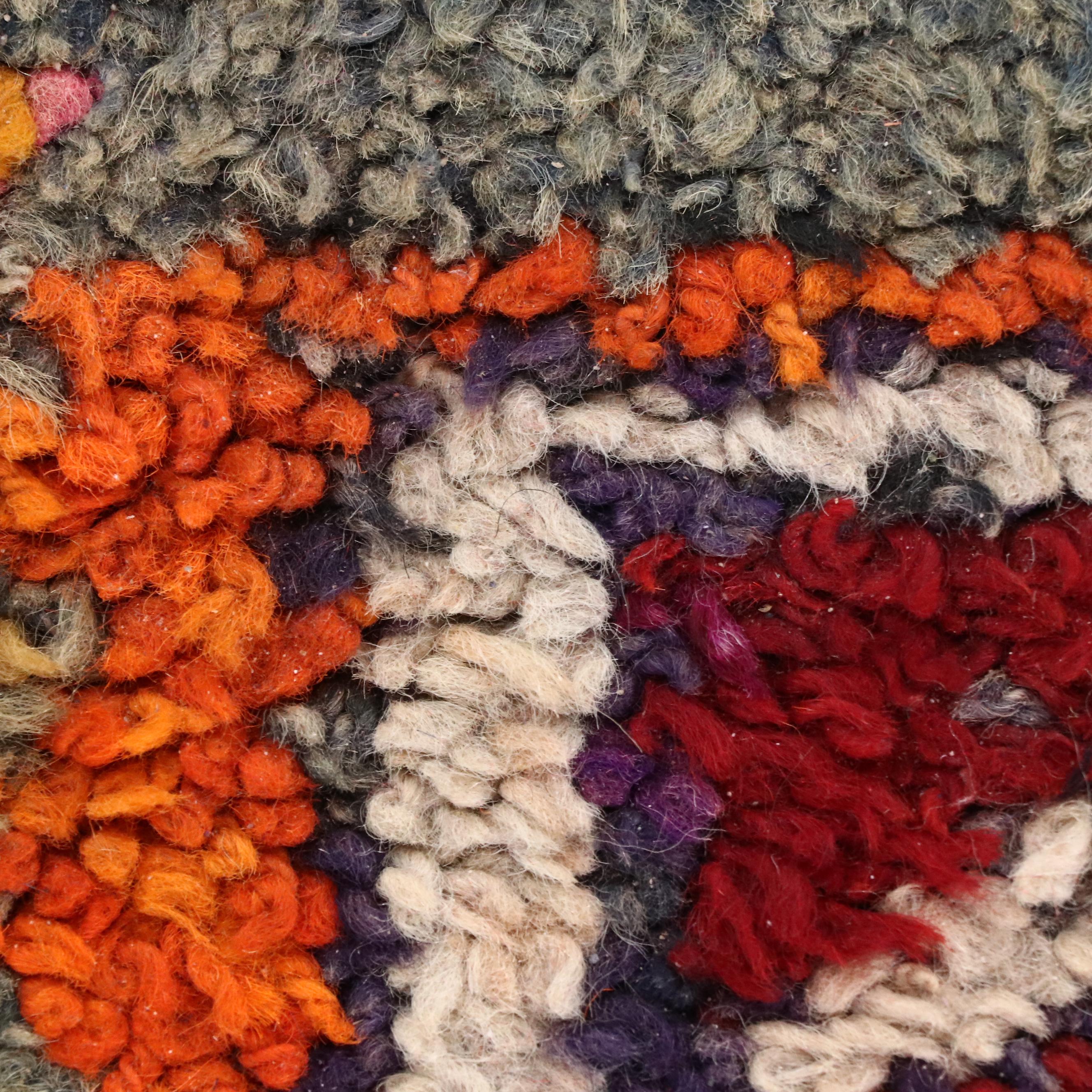 3'11 x 11'2 Hand-Knotted Moroccan Berber Carpet Runner