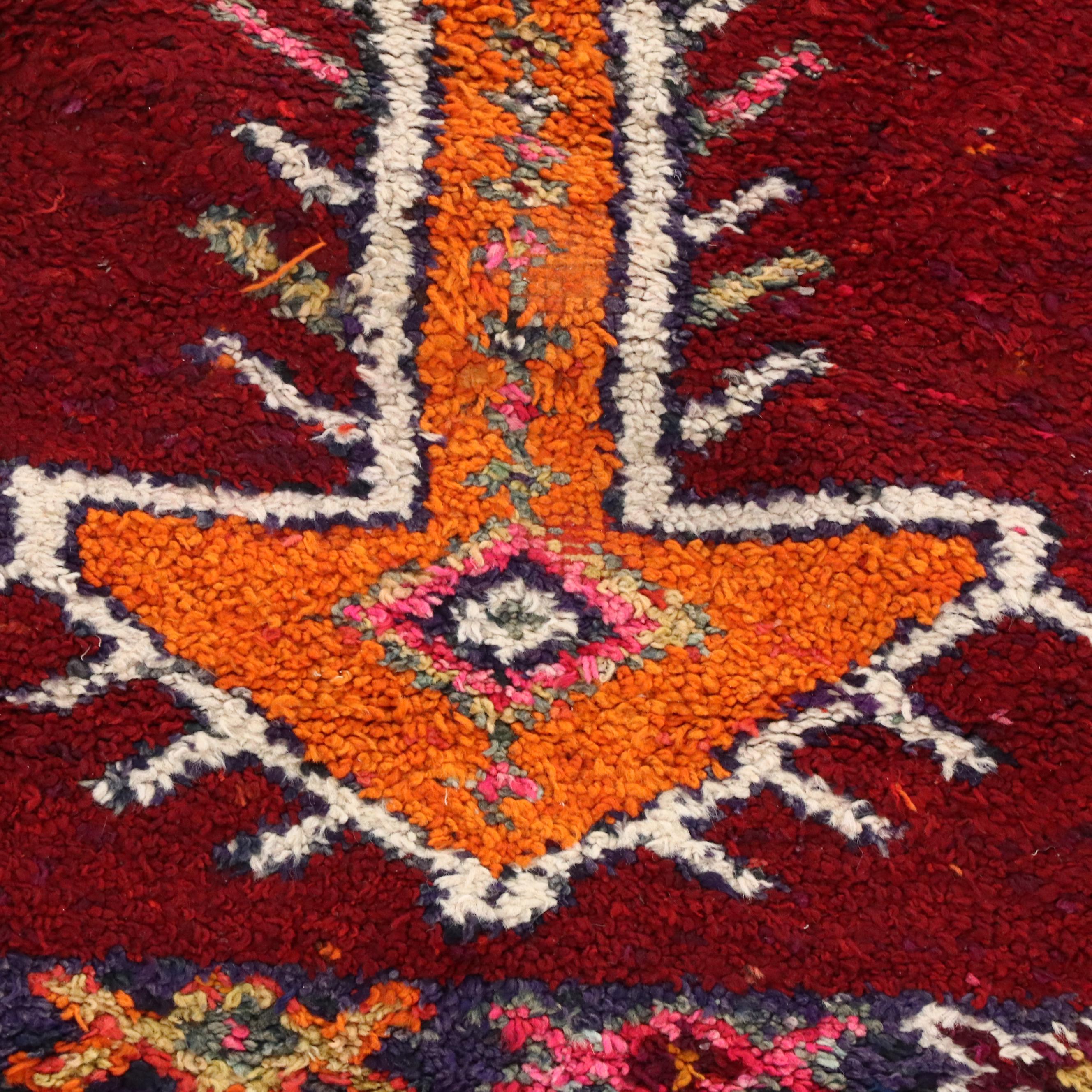 3'11 x 11'2 Hand-Knotted Moroccan Berber Carpet Runner