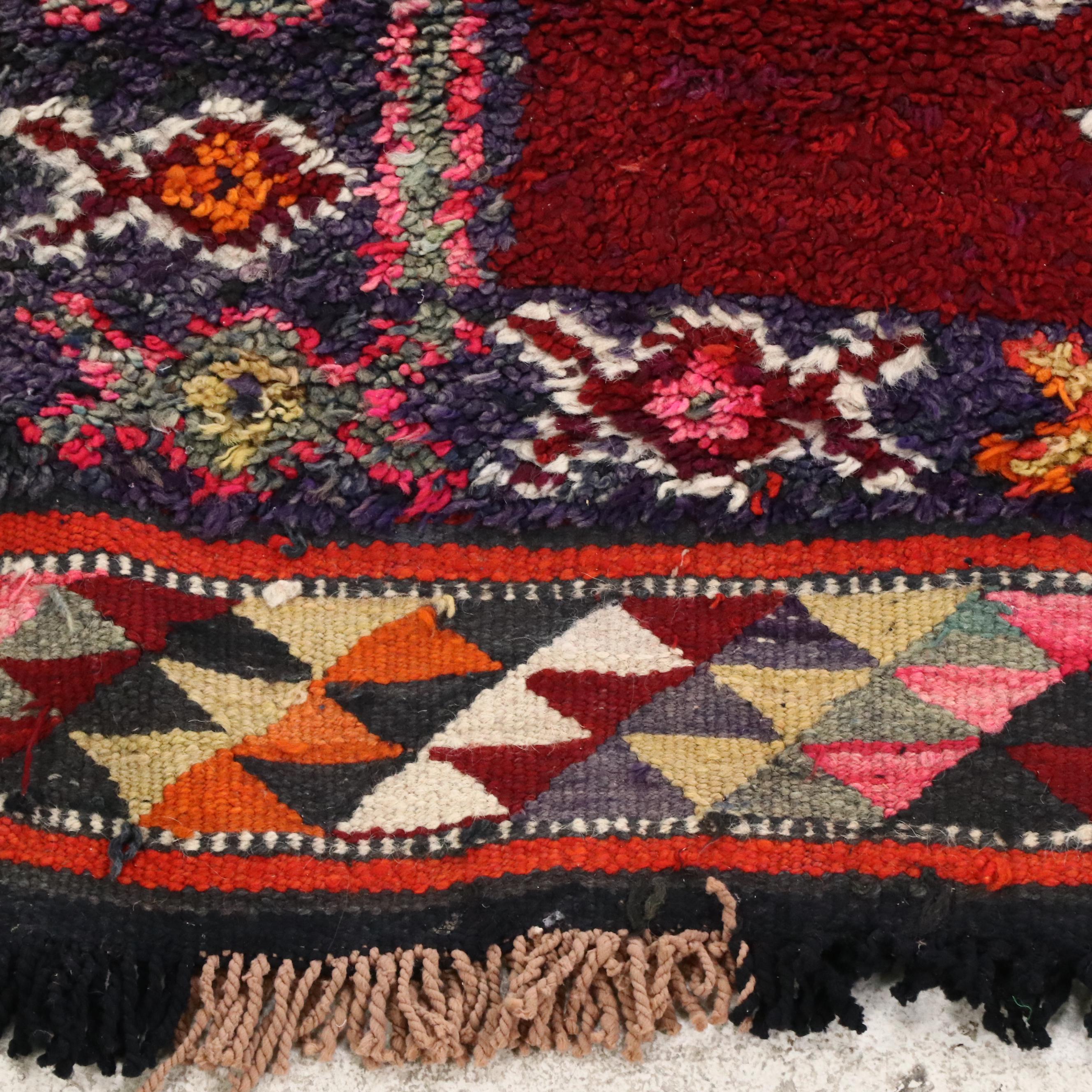 3'11 x 11'2 Hand-Knotted Moroccan Berber Carpet Runner