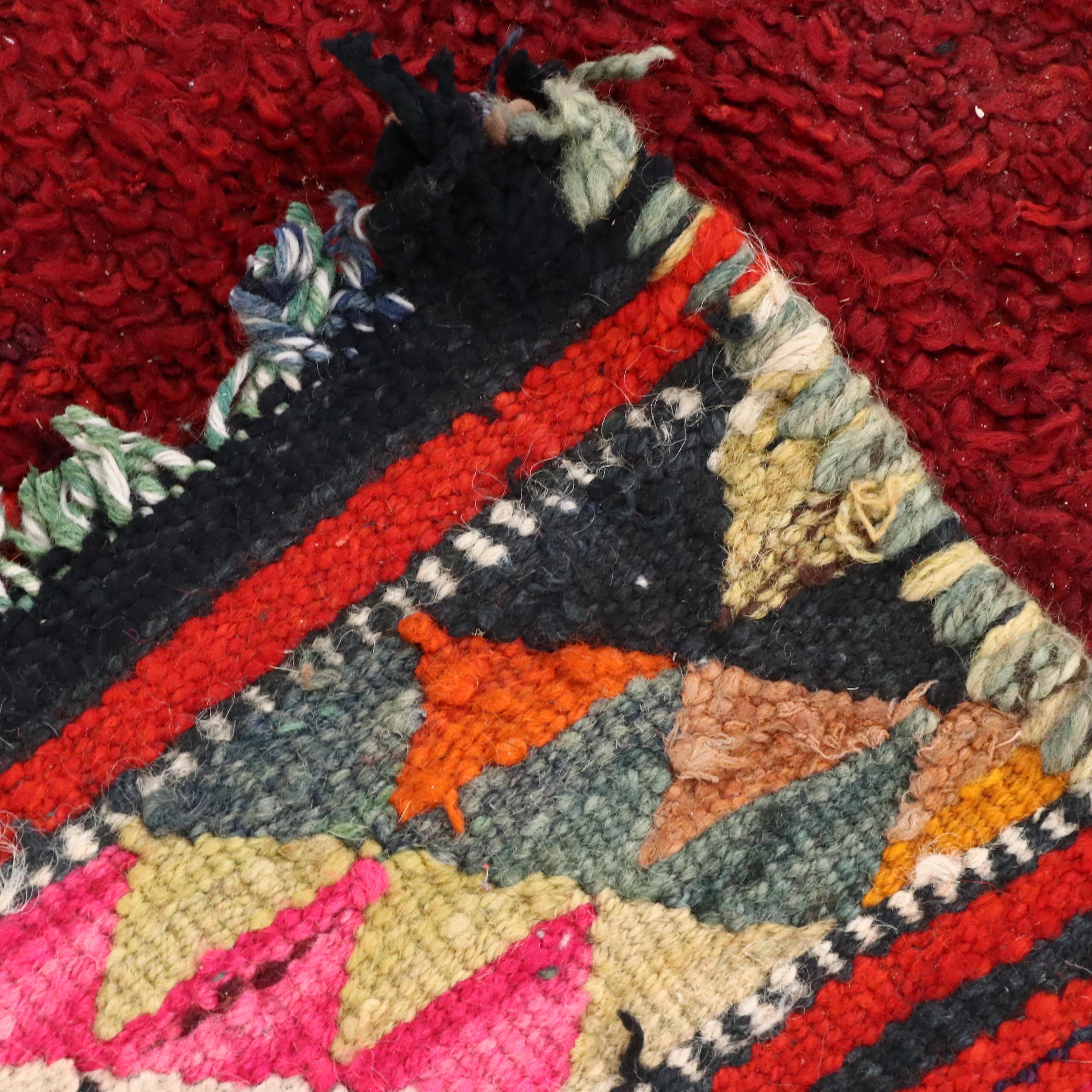 3'11 x 11'2 Hand-Knotted Moroccan Berber Carpet Runner