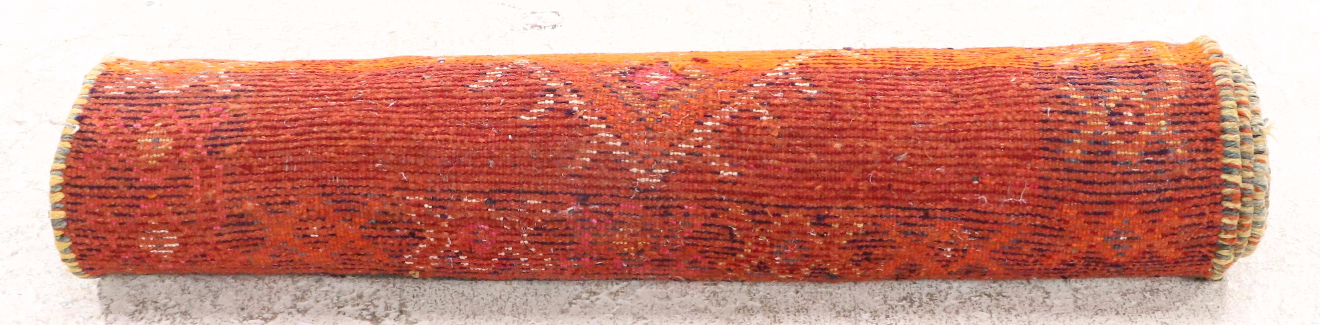 3'11 x 11'2 Hand-Knotted Moroccan Berber Carpet Runner