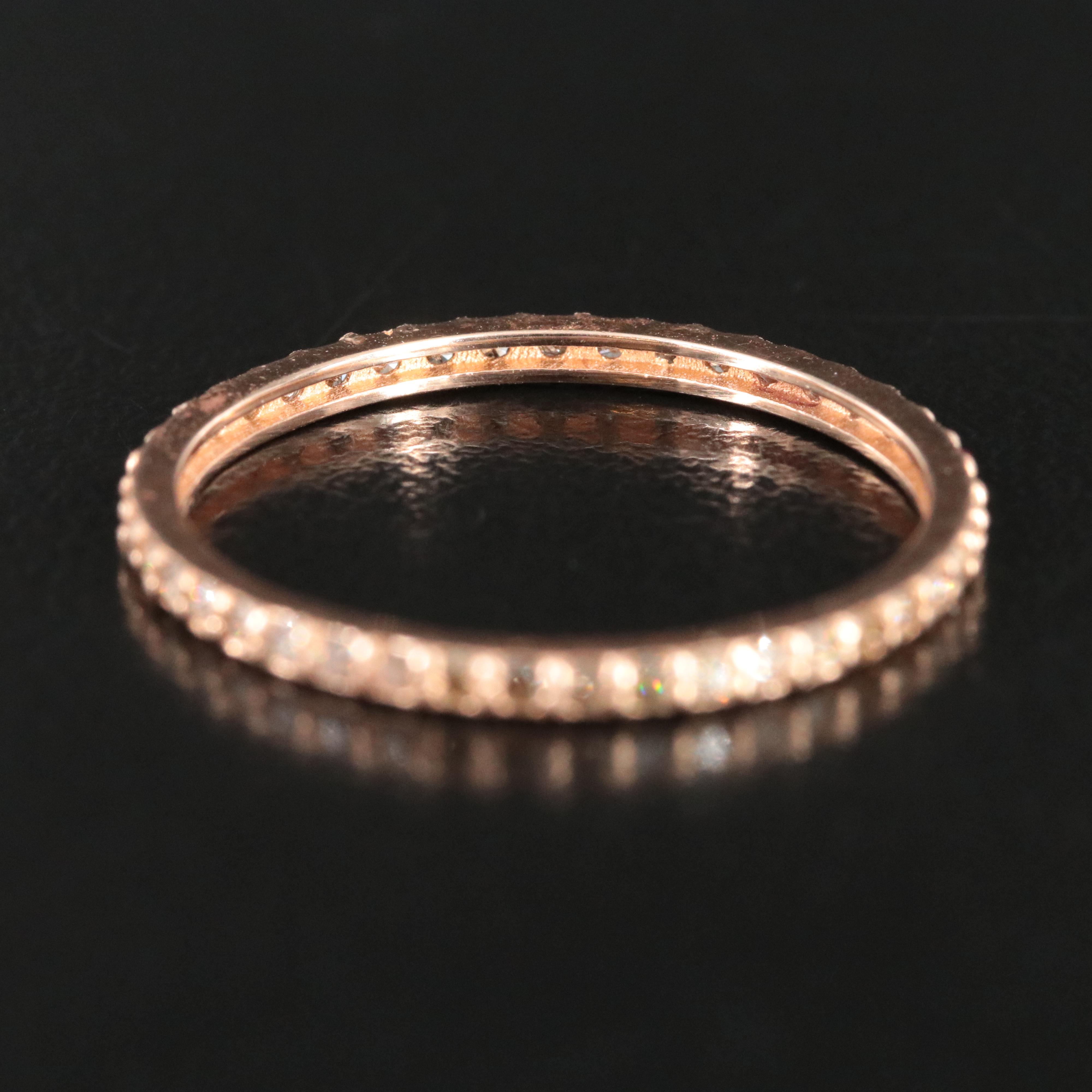14K Rose Gold 0.30 CTW Diamond Eternity Band with Fancy Diamonds