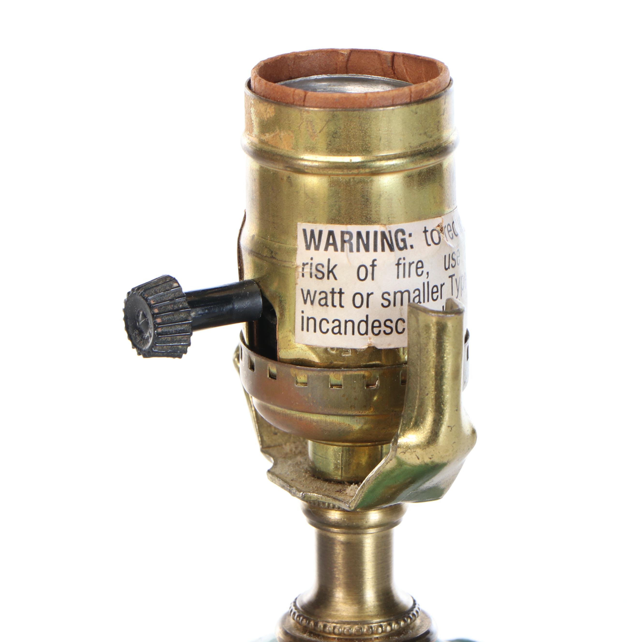 Windermere Lamps Chinese Green Glazed Pottery Lamp