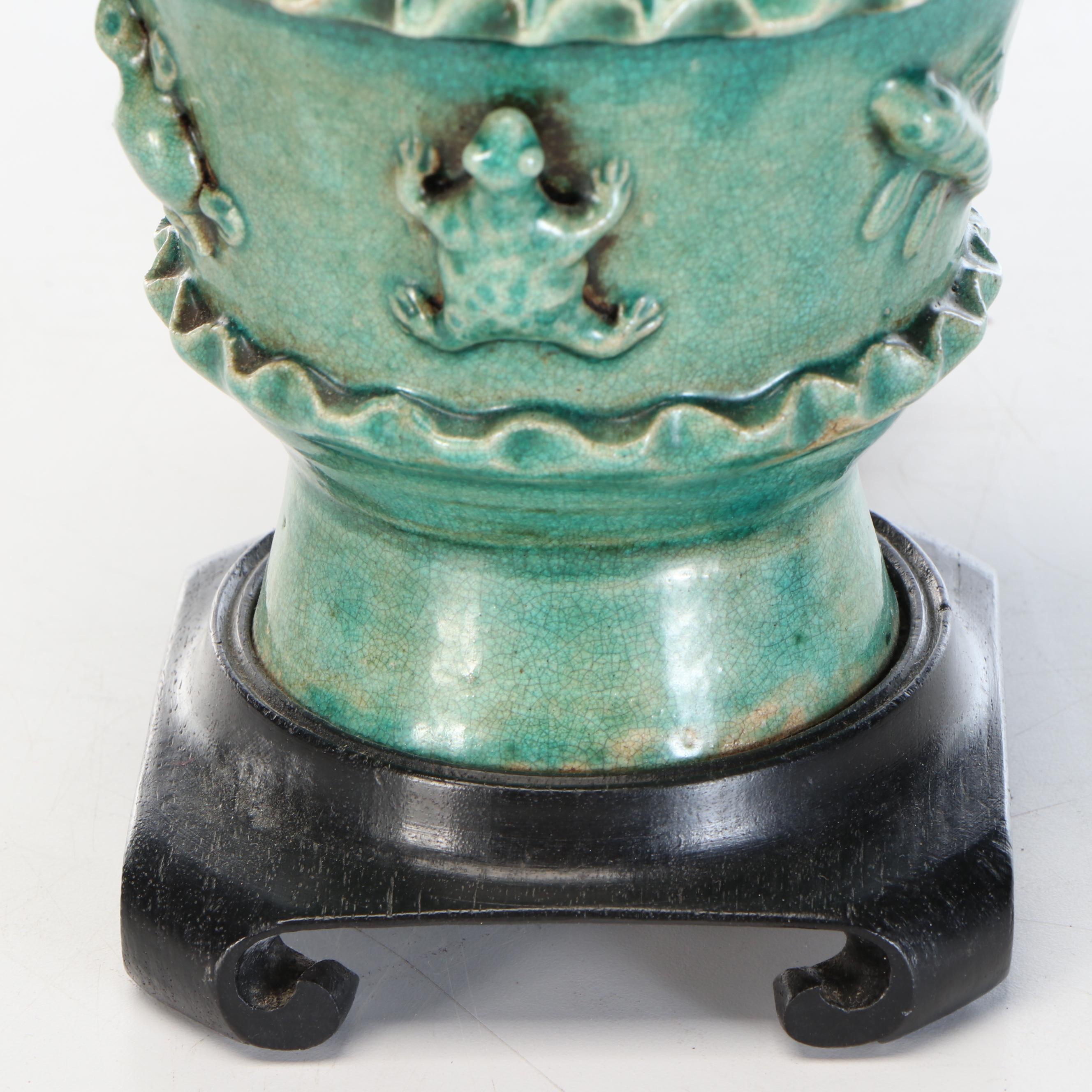 Windermere Lamps Chinese Green Glazed Pottery Lamp