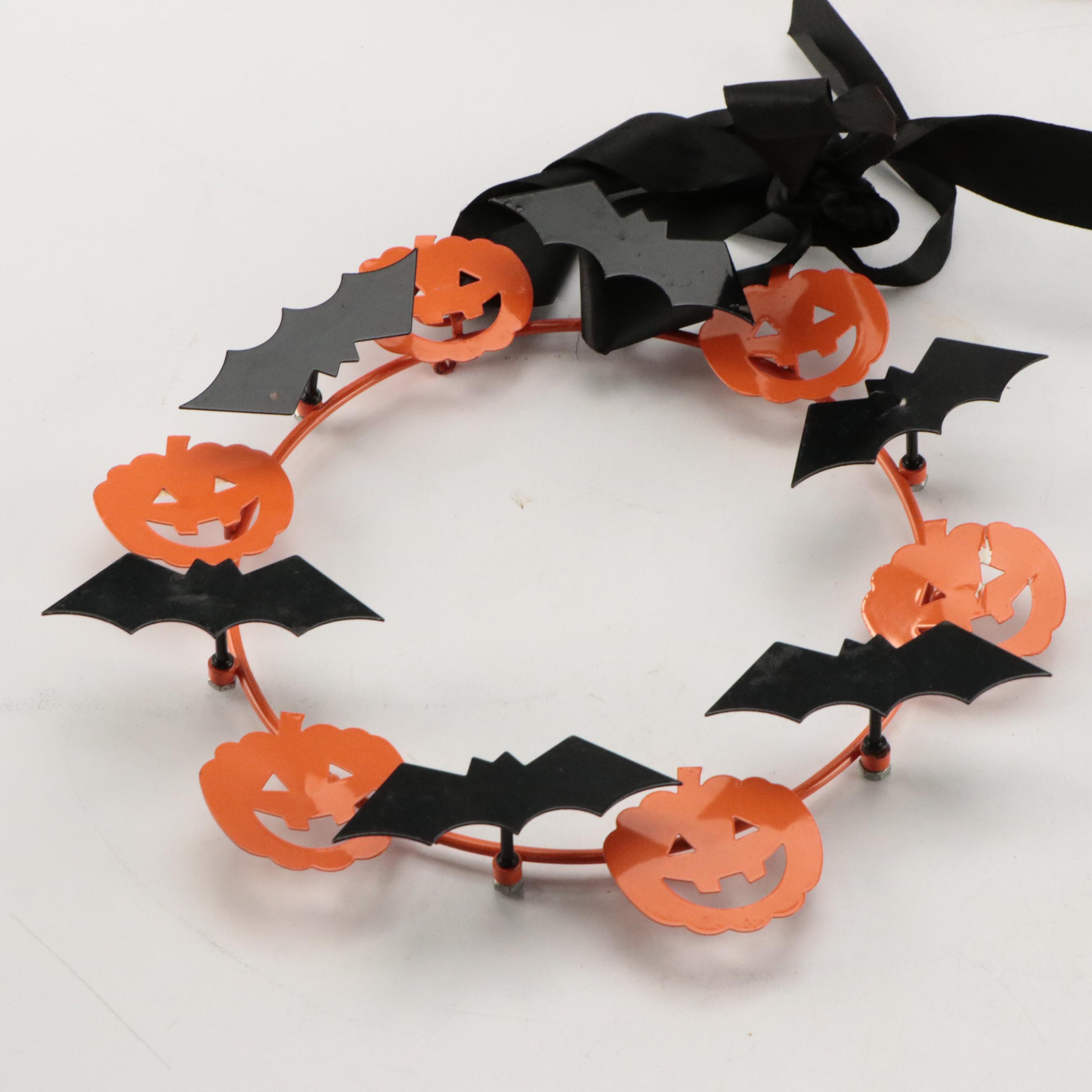 Lynn Morris Pumpkin-Shaped Ceramic Jar and Other Halloween Décor